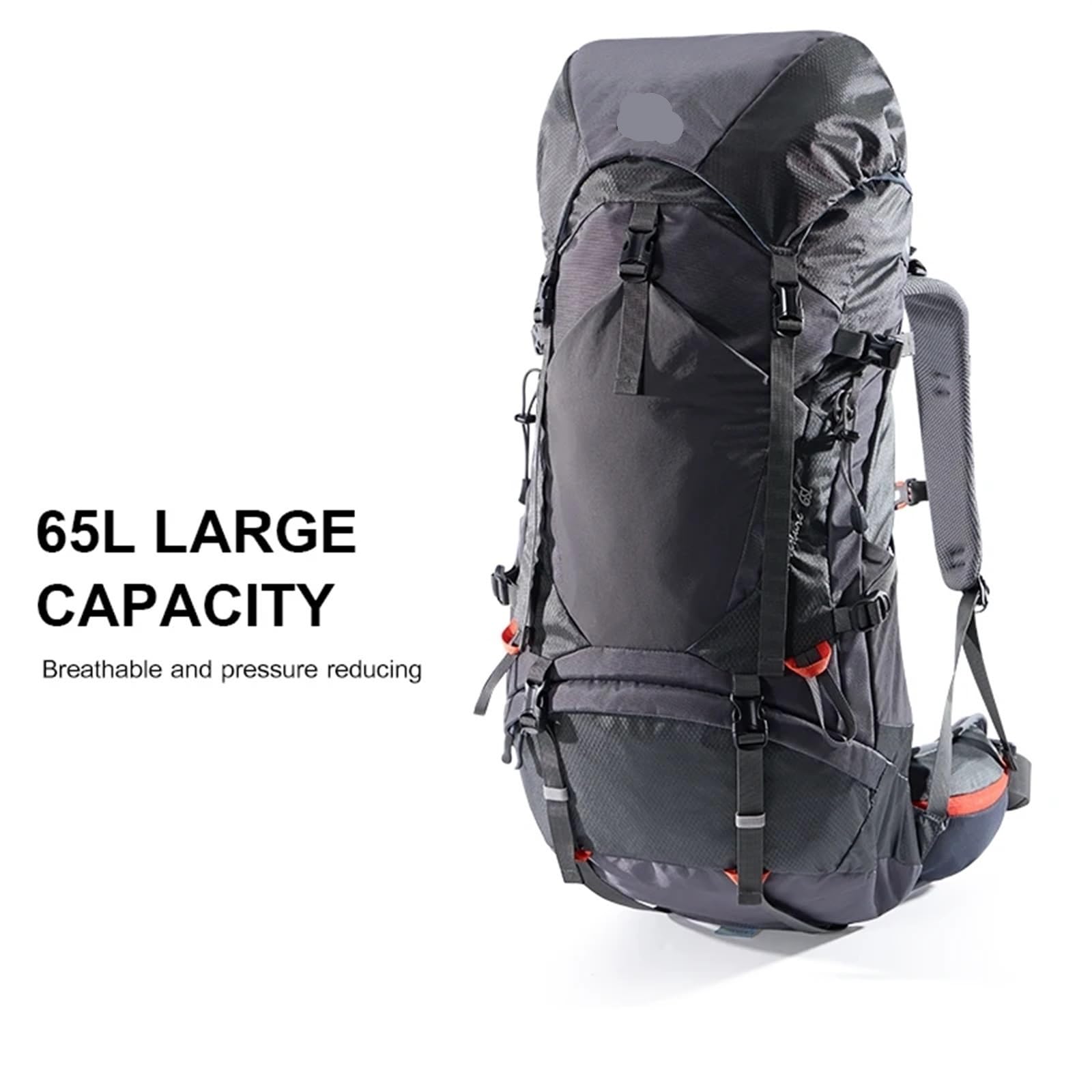Zaino da trekking da 65 litri Borse da alpinismo professionali impermeabili for uomo Zaino da viaggio da campeggio di grande capacità