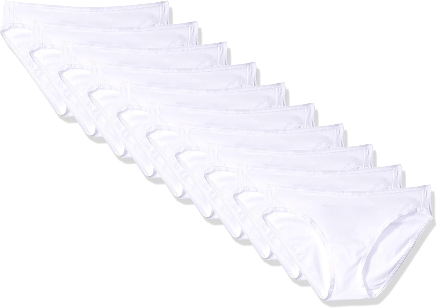 Amazon Essentials Women's Cotton Bikini Brief Underwear (Available in Plus Size), Pack of