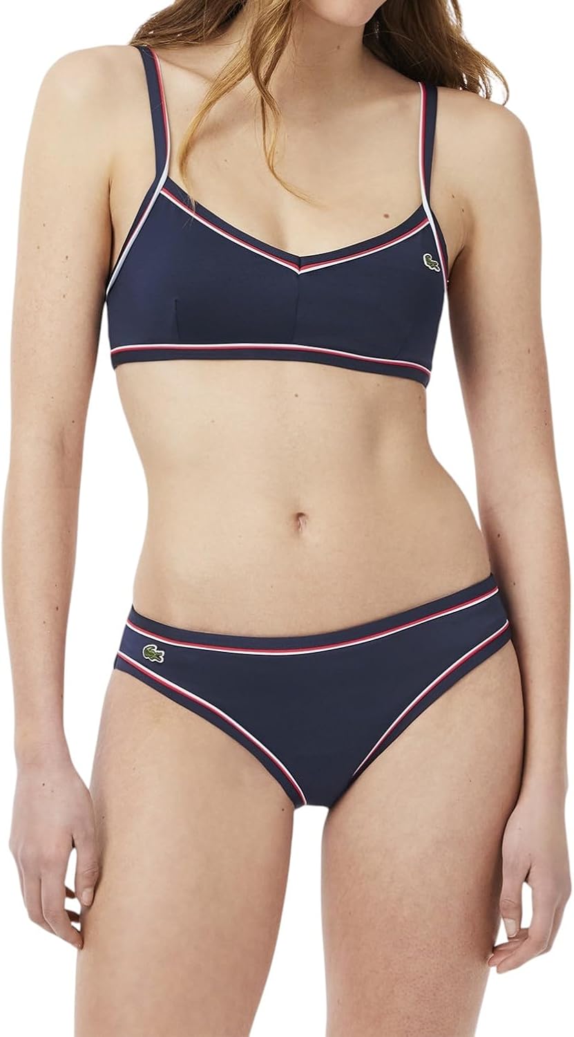 Lacoste Women's Trim Accent Swim Top