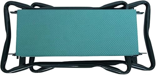 DSISI Asiento de jardín para interiores y exteriores, taburete portátil plegable para trabajo y descanso, banco de jardín con bolsa de herramientas