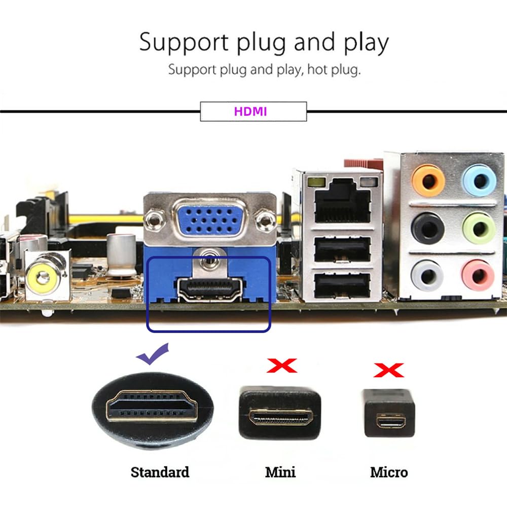 VGA Virtual Display Adapter DDC EDID Dummy Plug Headless Ghost Display Emulator 4k - Foto 2