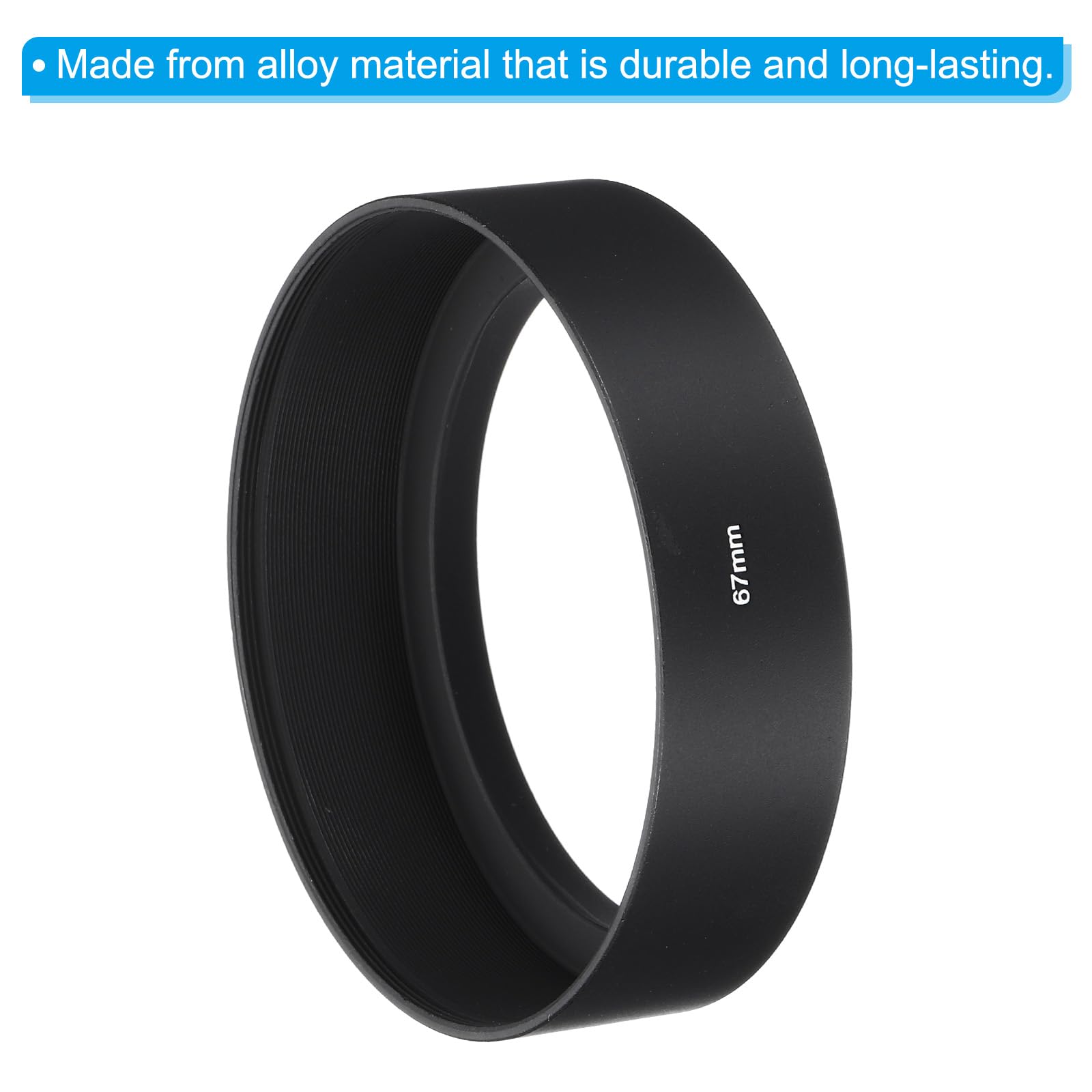 PATIKIL Pare-soleil 58 Mm Avec Surface Givrée Antireflet Pour Objectif D' Appareil Photo, Noir, Pour Nikon, Fujifilm, Pentax, Leica