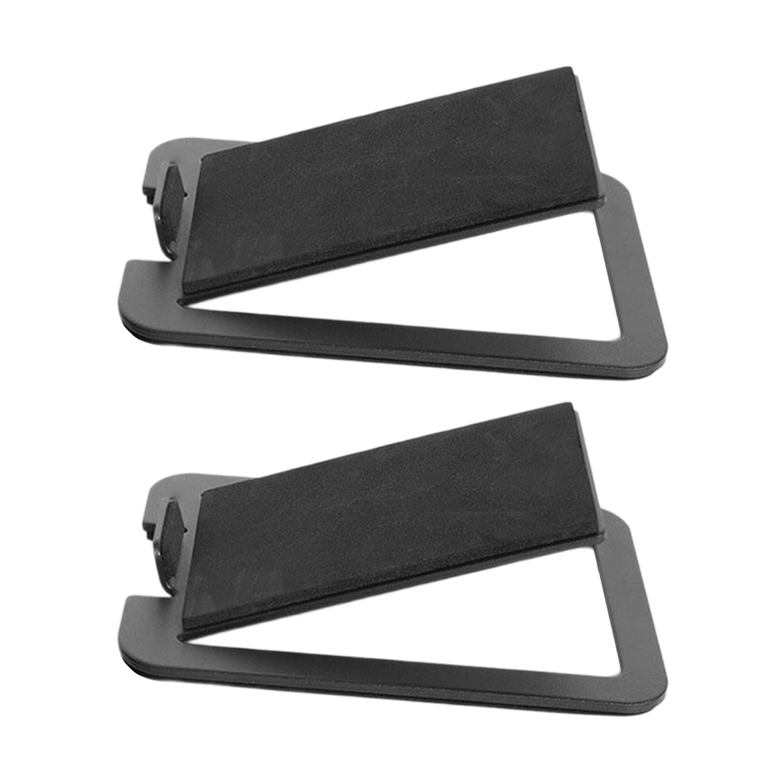 2Pcs Desktop Speakers Stands Metal Speakers Base 16° Tilted Risers Monitors Computer Bracket Holder Desktop Stands