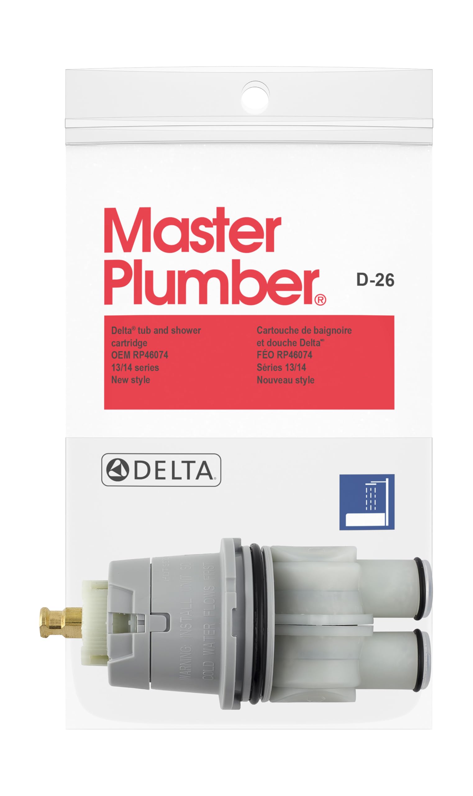 Master Plumber D-26 Replacement Delta Tub Shower Cartridge