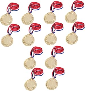 INOOMP Basketball Trophy Soccer Trophy 12 Pcs Football Trophy Kids Medals Wheat Gold Medal The Medal Basketball Bronze Medal Child Medals Winner Medals