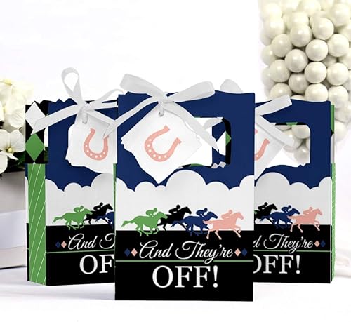 Miniatura 2 de Big Dot of Happiness Kentucky Horse Derby - Cajas de recuerdo para fiesta de carreras - Juego de 12