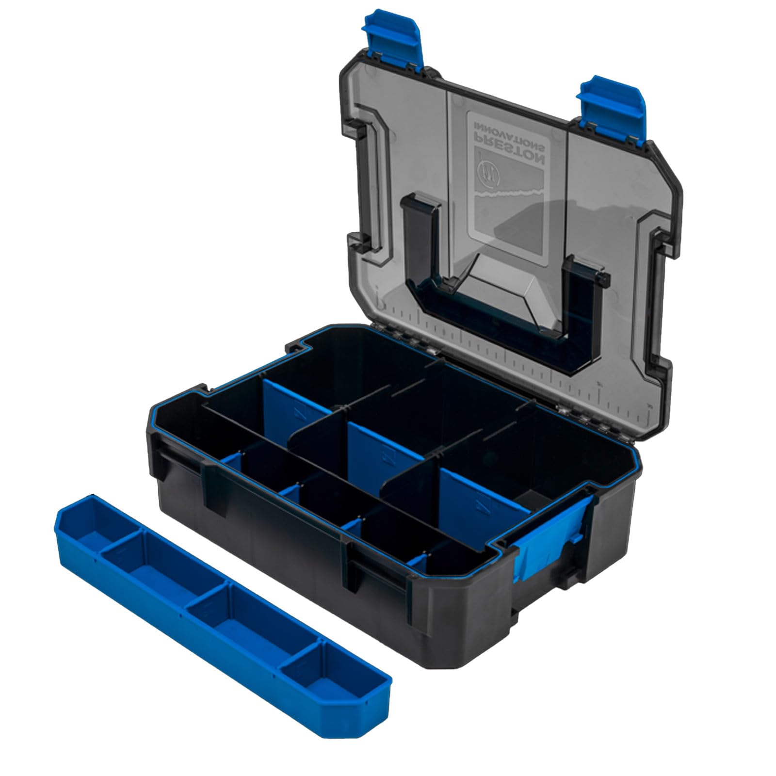 Preston Innovations Hardcase Feeder System | Match Fishing Feeder Box | Langlebig | Herausnehmbare Einsätze und Trennwände | Starker Tragegriff | Zuverlässige Verschlussclips |