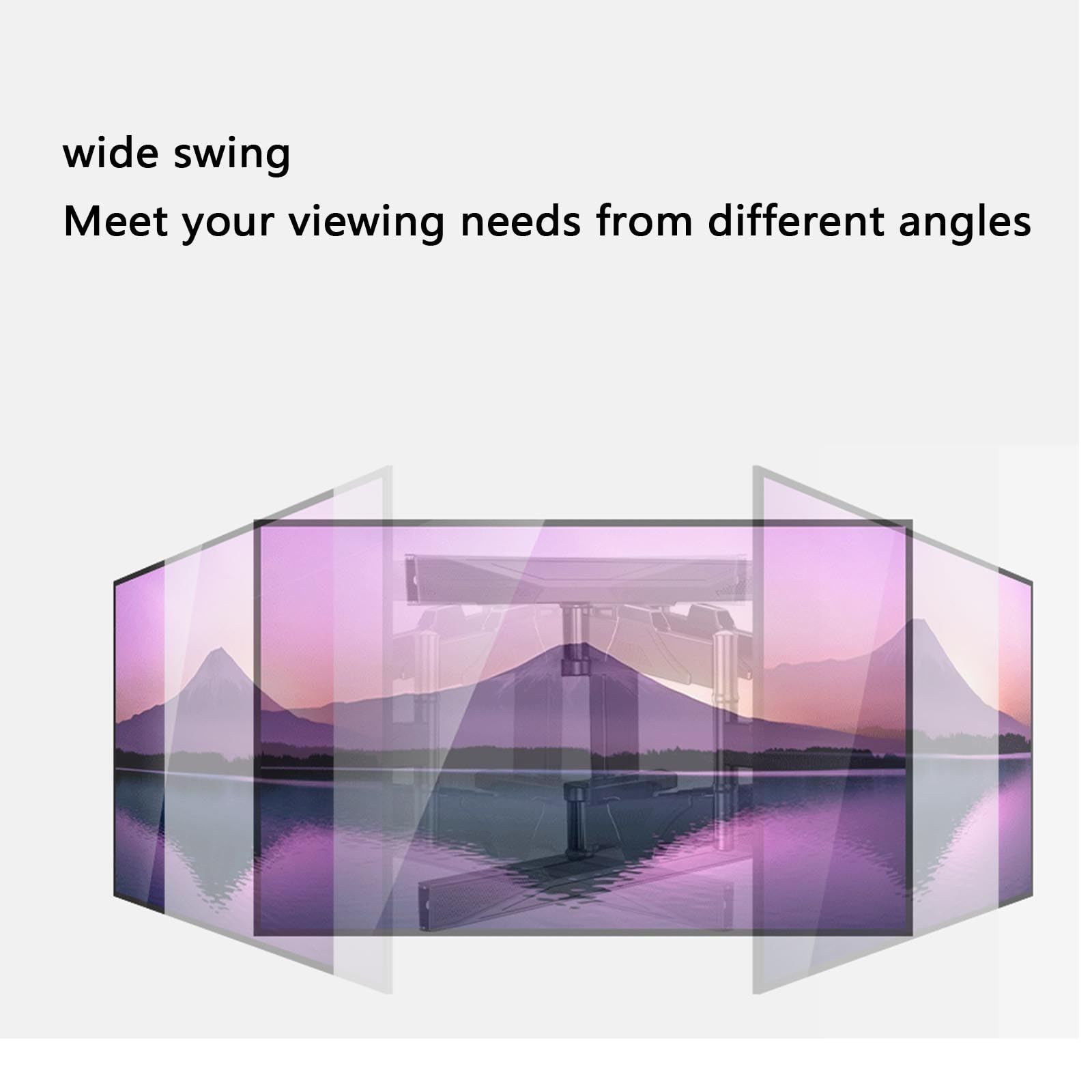 Supporto Tv Parete Braccio Tv Staffa Tv 55 Pollici Rotazione Telescopica Allungamento Anteriore E Posteriore 52mm-380mm Design Del Coperchio Del Cablaggio Nascosto (black)