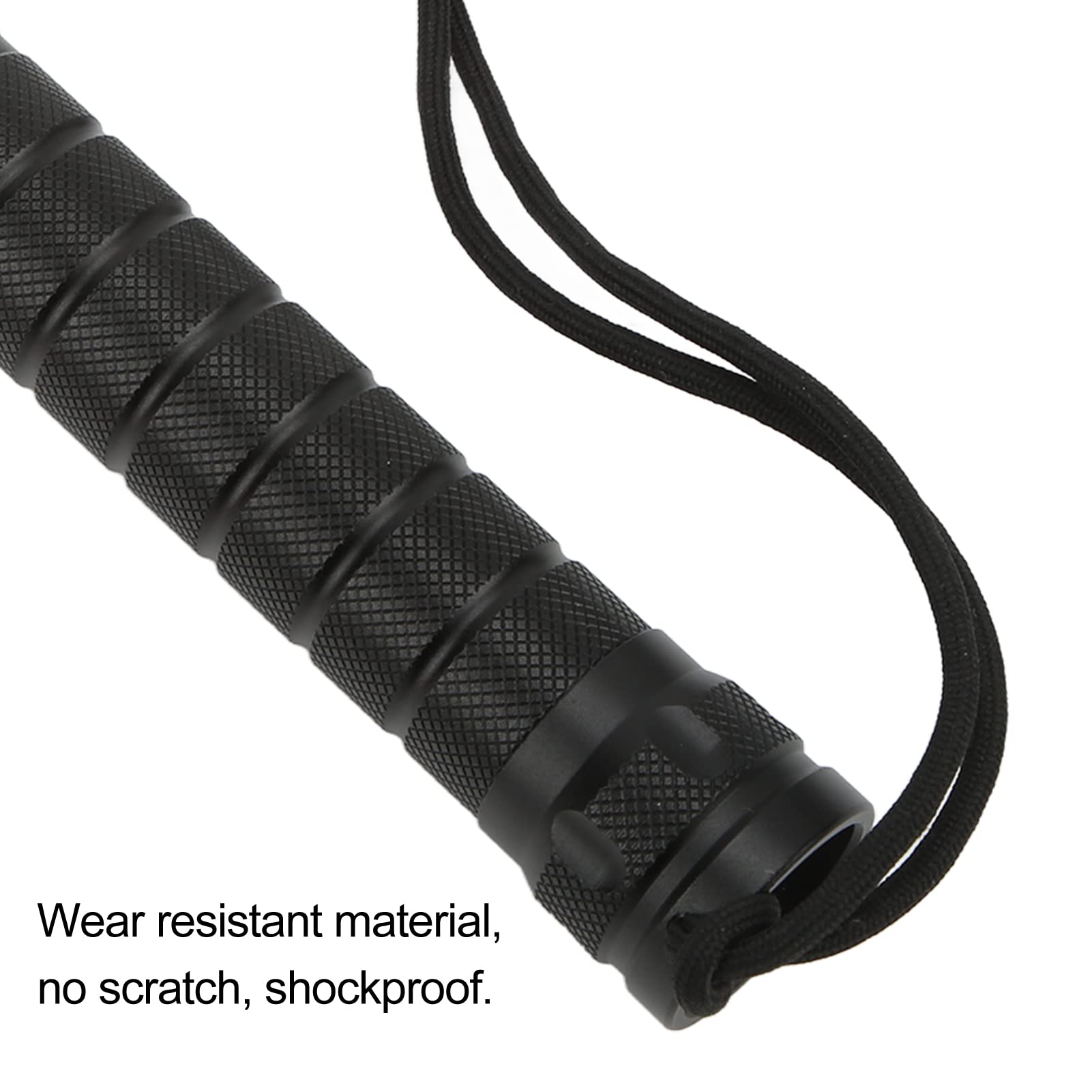 Torcia subacquea S5 Corda antiscivolo impermeabile antiurto ad alte prestazioni per campeggio subacqueo Attività all'aperto Lega di alluminio nera 300g