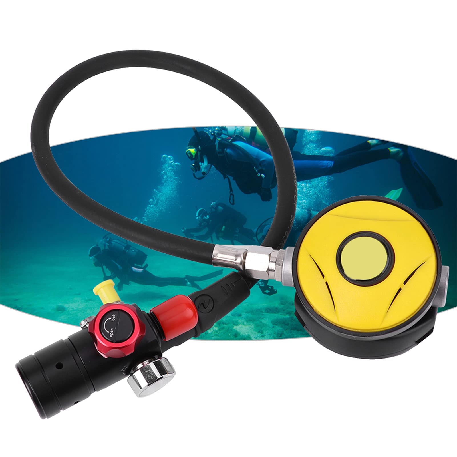 Válvula de Respiración para Buceo, Válvula de Aire para Buceo de Aleación de Aluminio, Función de Respiración de Presión Constante para Bucear bajo el Agua