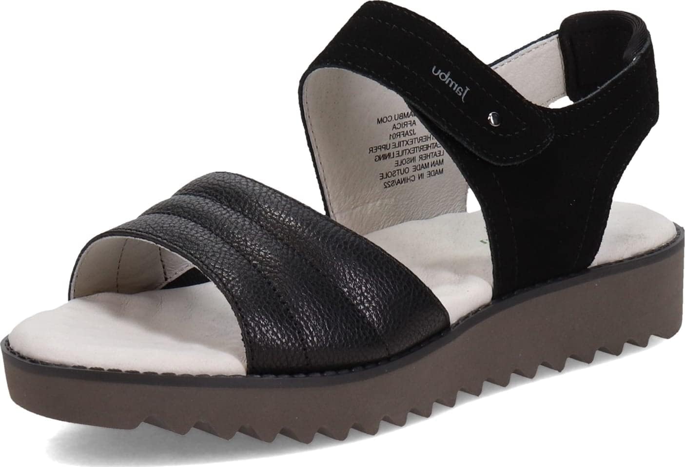 Jambu womens Africa Wedge Sandal, Black, 6.5 US