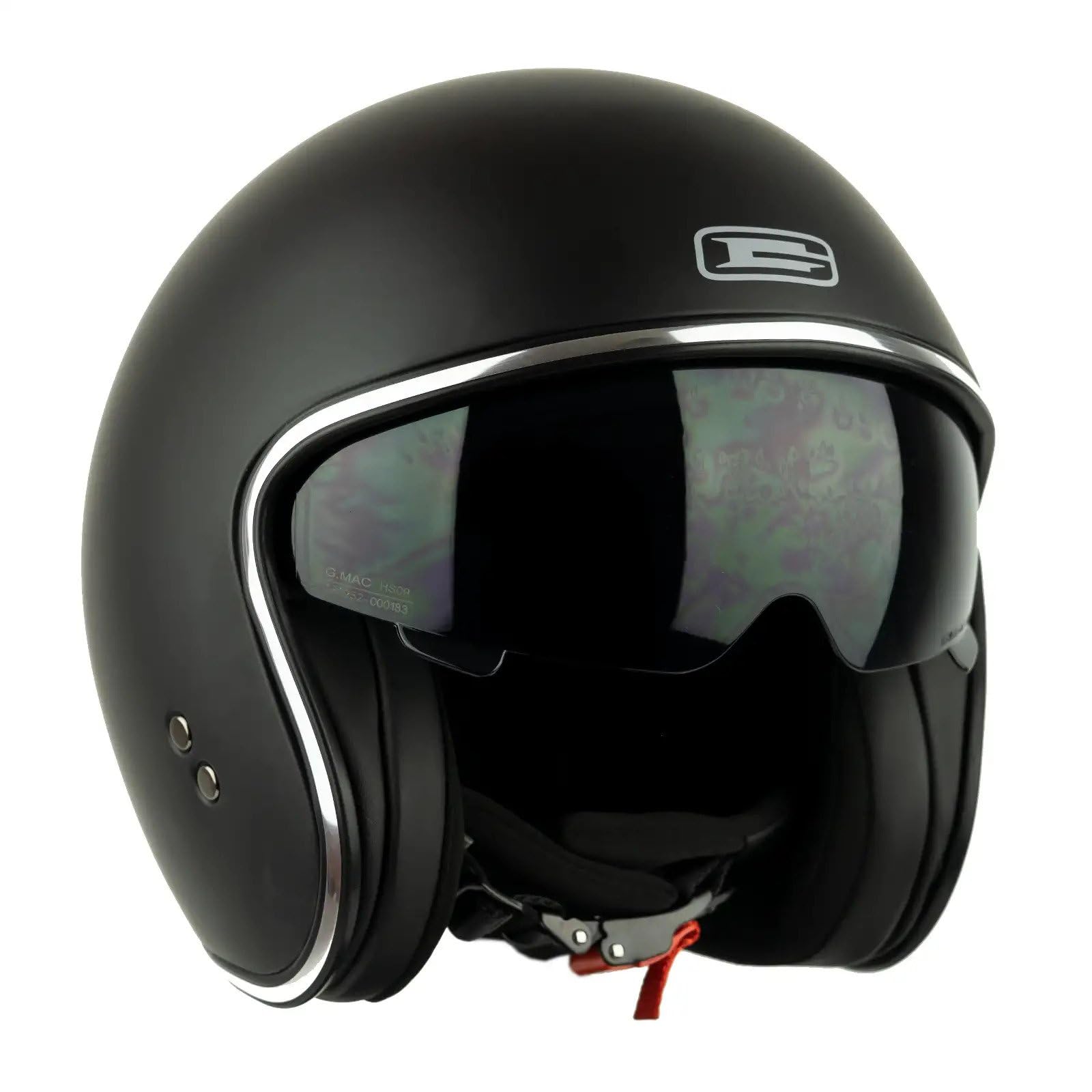 G-Mac Rebel Evo 2.0 Open Face Classic Moped Scooter Motorcycle Motorbike Helmet DVS ECE 2206 Approved
