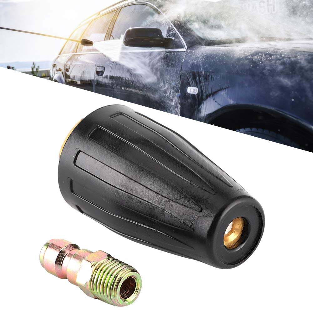 Buse Turbo Rotative, Buse Turbo 3600PSI en Caoutchouc 1 / 4in Buse Rotative en Laiton Massif en Acier Inoxydable Outil de Lavage Puissant et Efficace(Aperture 4.0), nettoyage
