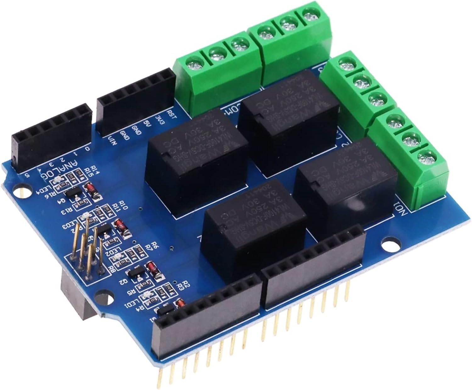 HIFASI 4 Channel 5v Relay Shield Module, Four Channel Relay
