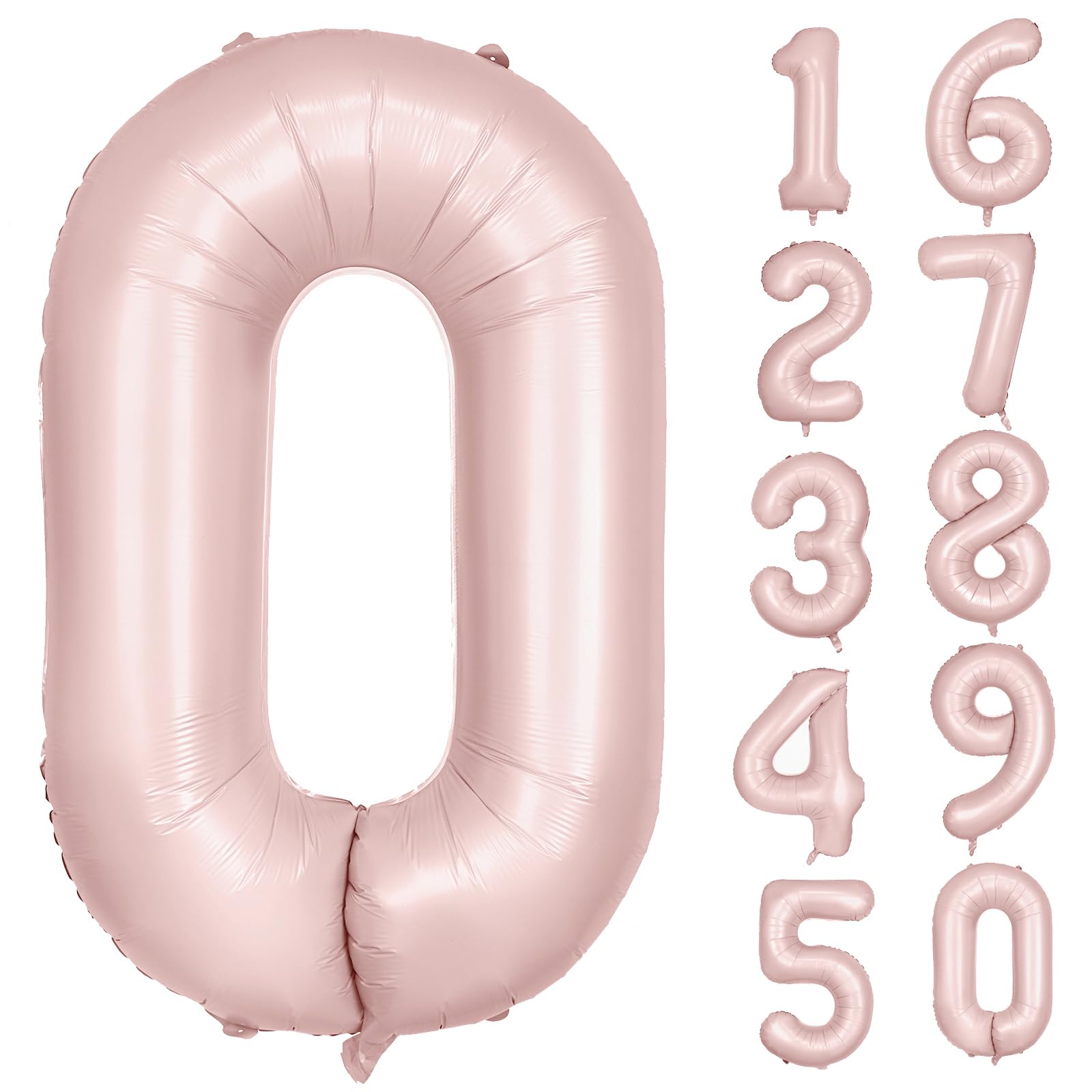 Red 0 balloon 40 Inch Giant Helium Foil Number 0 to 9 Red Balloon Birthday Wedding Party Digital Decorations (Number 0) — view 389