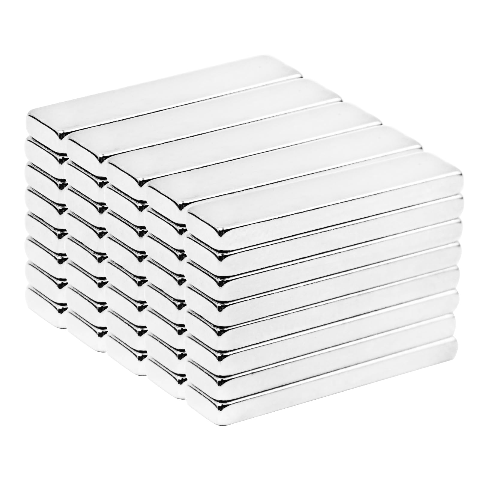 40 Pack Strong Neodymium Bar Magnets,Fridge Whiteboard Magnets Office Kitchen Crafts DIY Tool,Rectangular Multipurpose Magnetic Blocks for Crafts Kitchen Garage Locker and Iron Shelf,20x5x2mm