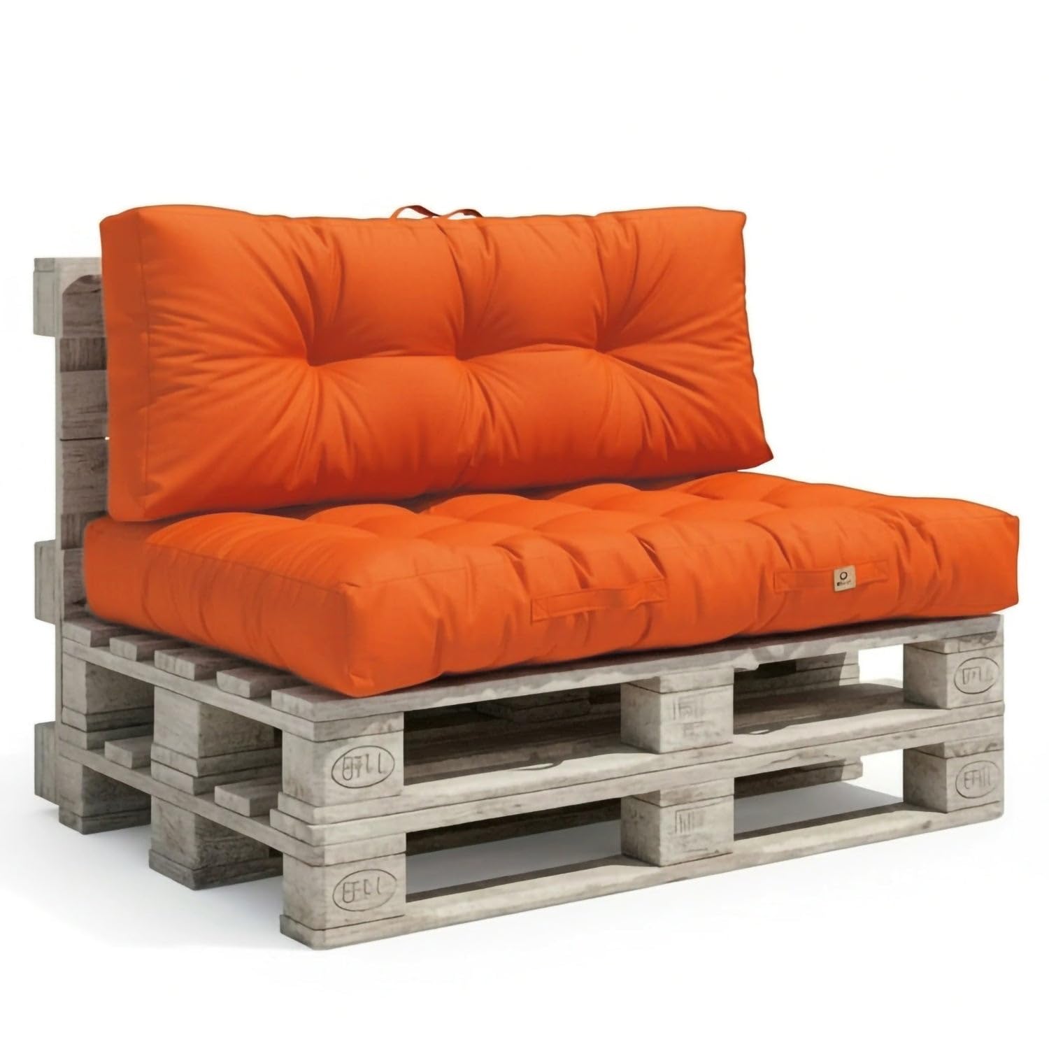Cuscini Per Pallet Deco Arts - Set 2 Pezzi (Seduta + Schienale), Impermeabili E Morbidi, Certificati Oeko-Tex - Per Giardino, Terrazza, Salotto