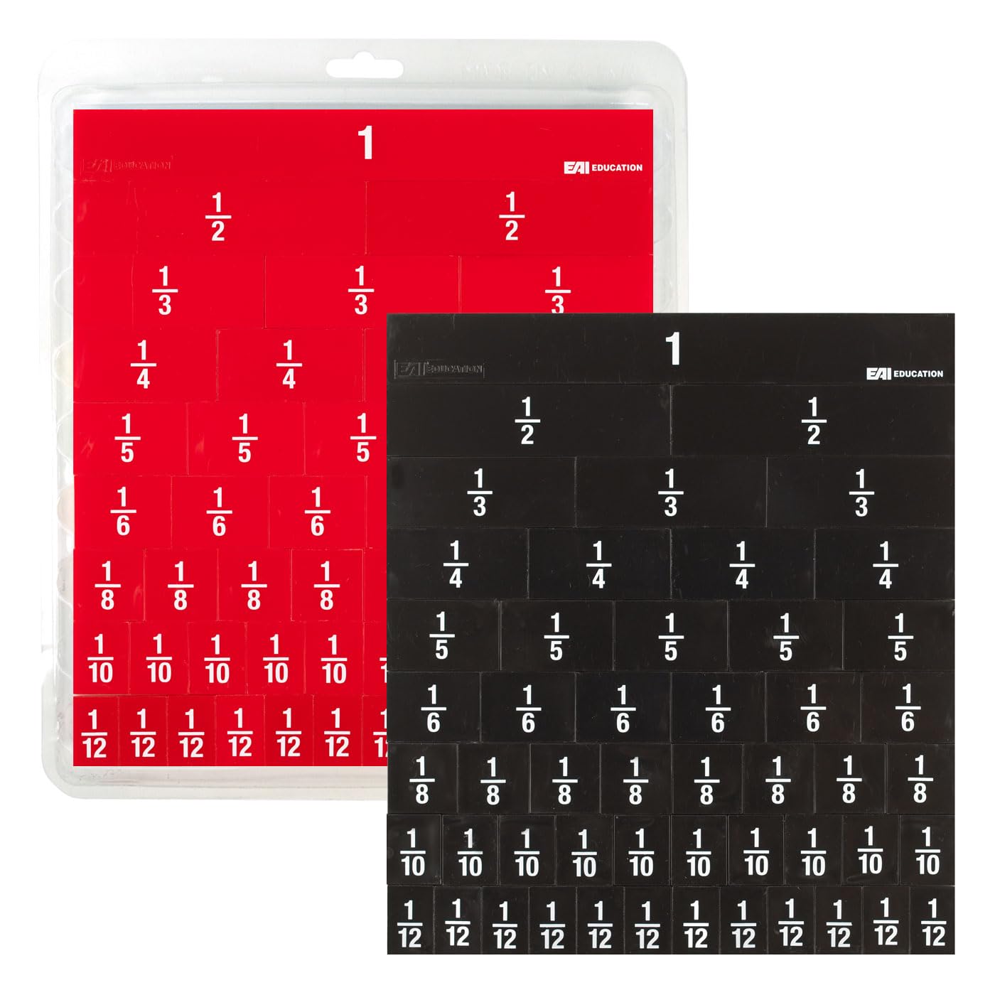 EAI Education Positive and Negative Fraction Tiles with Tray: Student Set