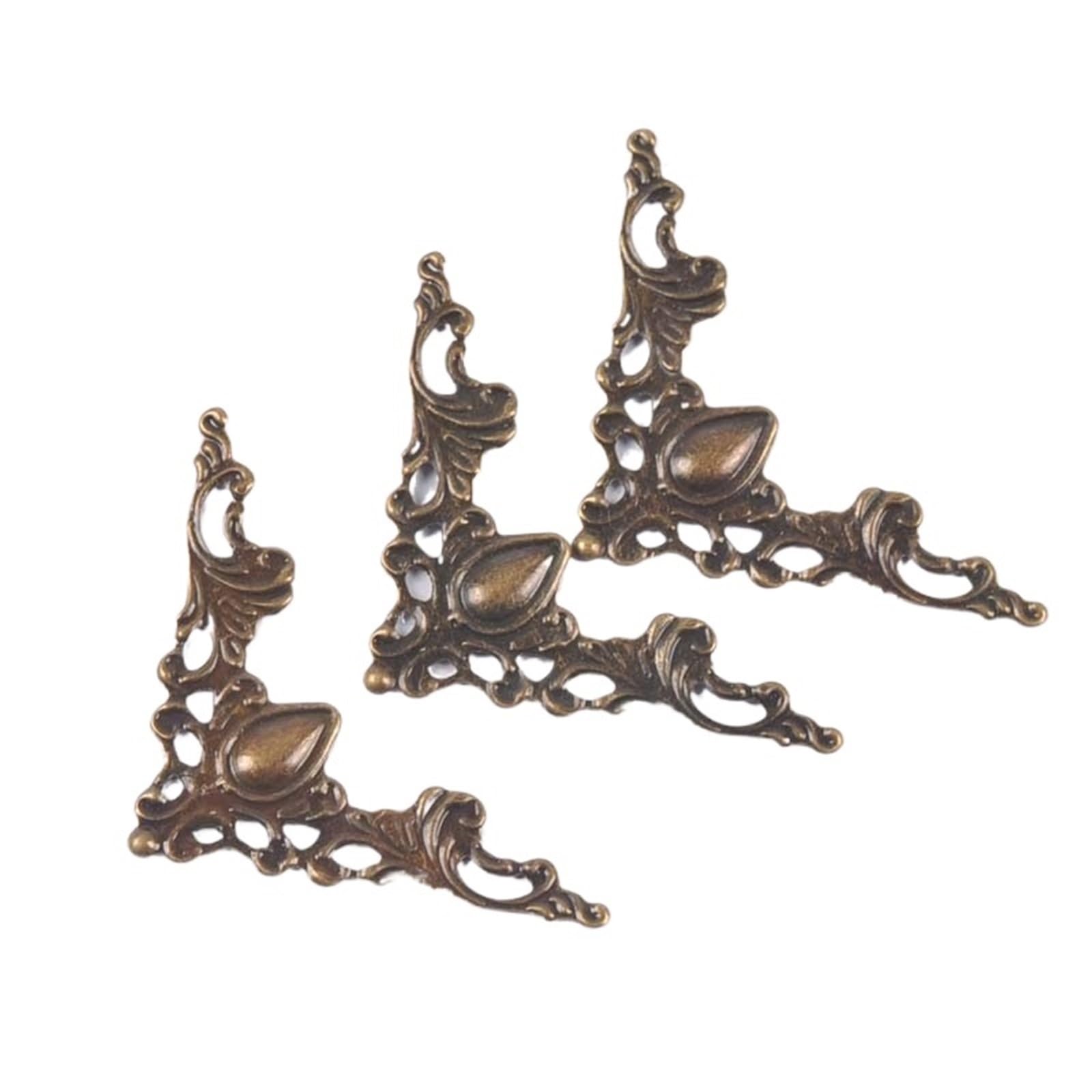 Narożniki do zdjęć w albumie, metalowe ochraniacze na rogi książki, opakowanie 20 sztuk wielokolorowych 40x40 mm(Bronze)