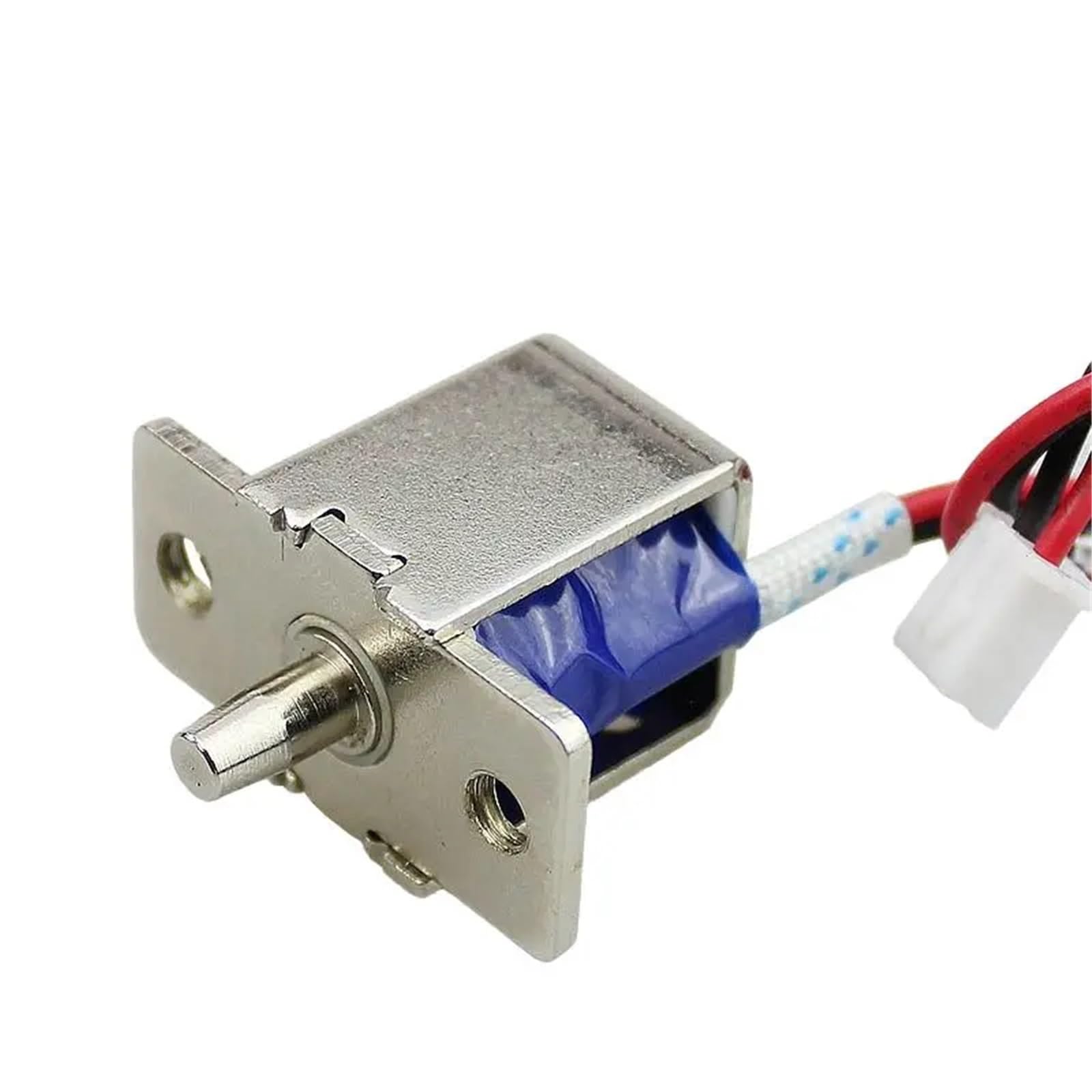 Elettromagnete push-pull DC 12 V, piccolo solenoide, corsa 4 mm, serratura a catenaccio integrata, telaio aperto, 1 pezzo