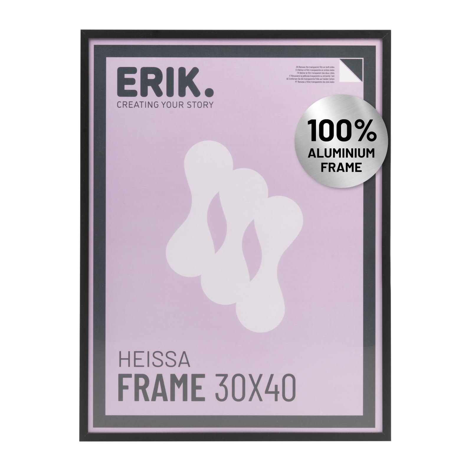 Grupo Erik 30x40 Picture Frame - Black Photo Frames Wall, Large Picture Frames 30cm x 40cm, Family Photo Frame, Art Wall Decor - New Home Gifts, Home Decor Gifts