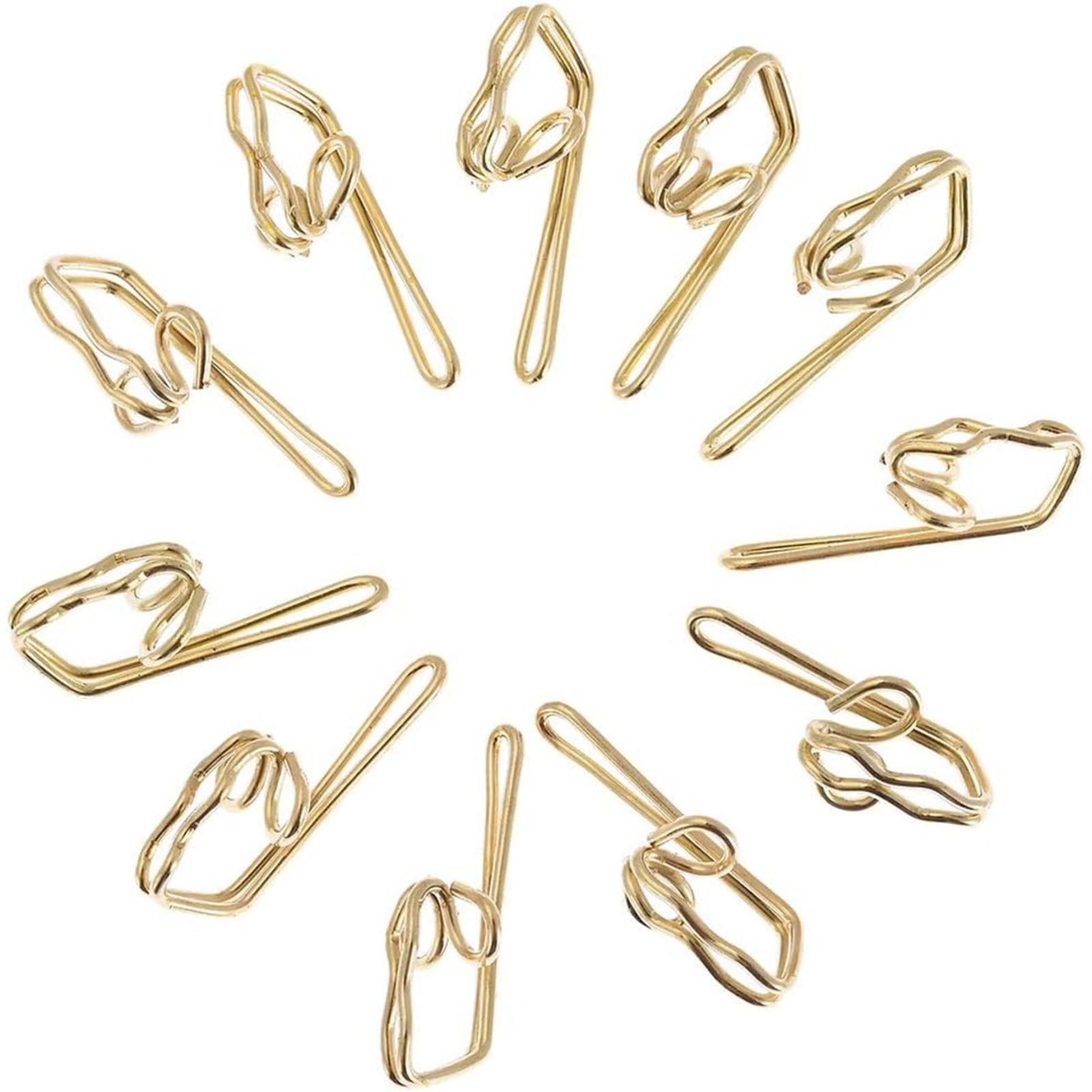 PURPLELILY 100Pcs Silver Metal Curtain Hooks Strong Rotating Hangers for Thick Drapes Use Home Curtain Accessories Silver Fasteners