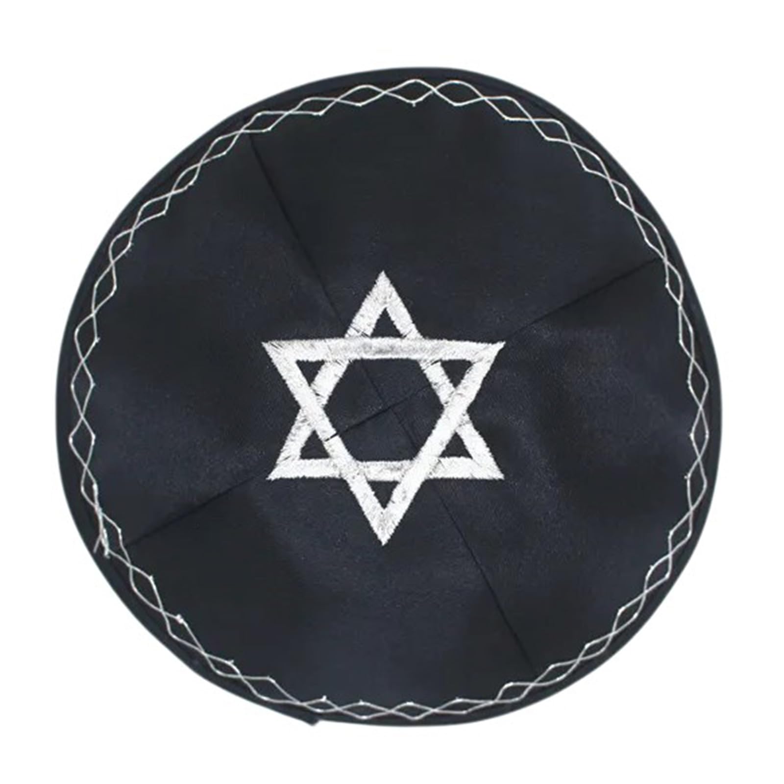 Fitooles Navy Blue Elegant Kippah Caps For Adult Jews Hat Embroidery Star Kippa Caps Comfortable Yarmulke Hat Judaica Kippa Hat