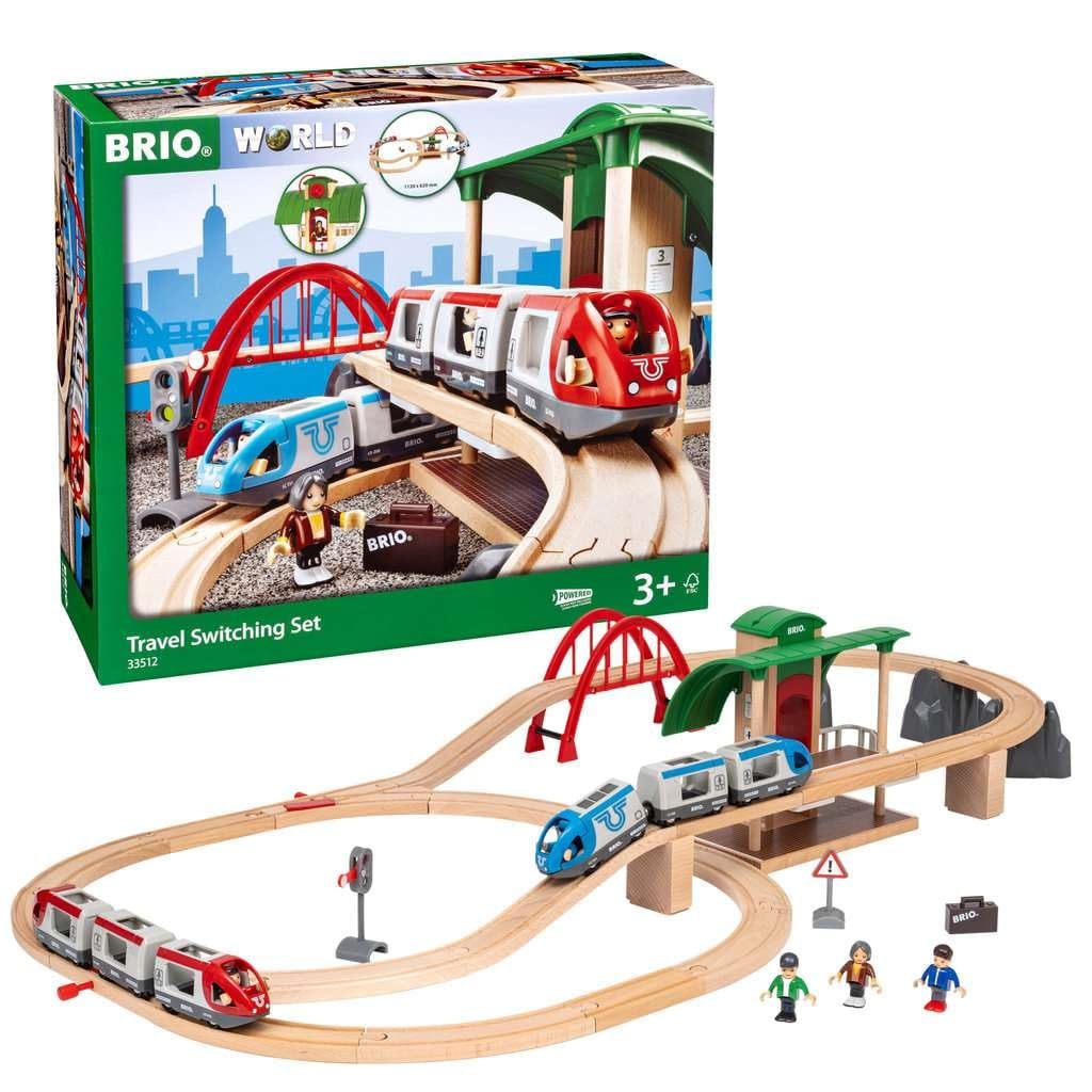 BRIO World - Set Ferrocarril con Cambio, Ferrocarriles, Set de Construcción de Madera, Tren Juguete, Juguetes Niños 3 Años o más, Juegos Educativos 3 Años