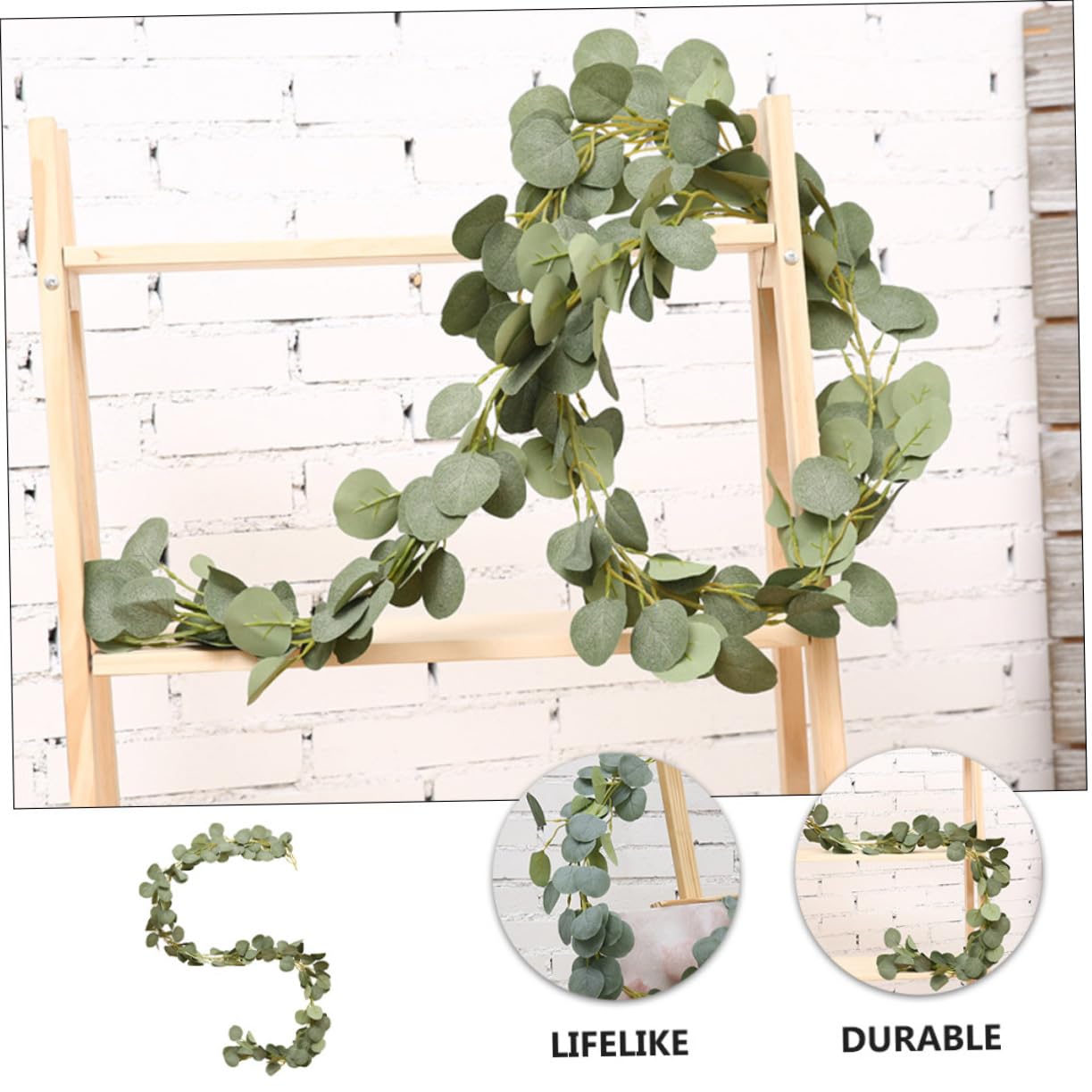 Alipis 3 Pezzi Rattan Artificiale Decorazioni Per Finestre Pianta Di Vite Pendente Foglia Di Eucalipto Decorazione Del Partito Verde Foglia Pendente Decorazioni Del Festival Simulazione