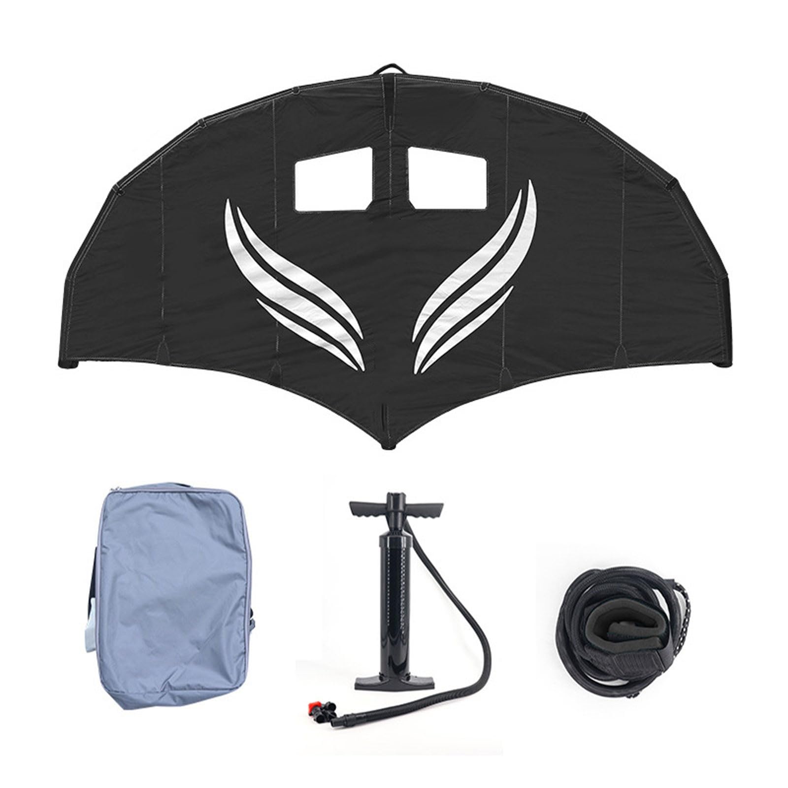 Kitesurfen Drachen 5m² Folienfenster mit zwei Airbags für Hand-Surfboarding und Outdoor Schnee Ski Surfen
