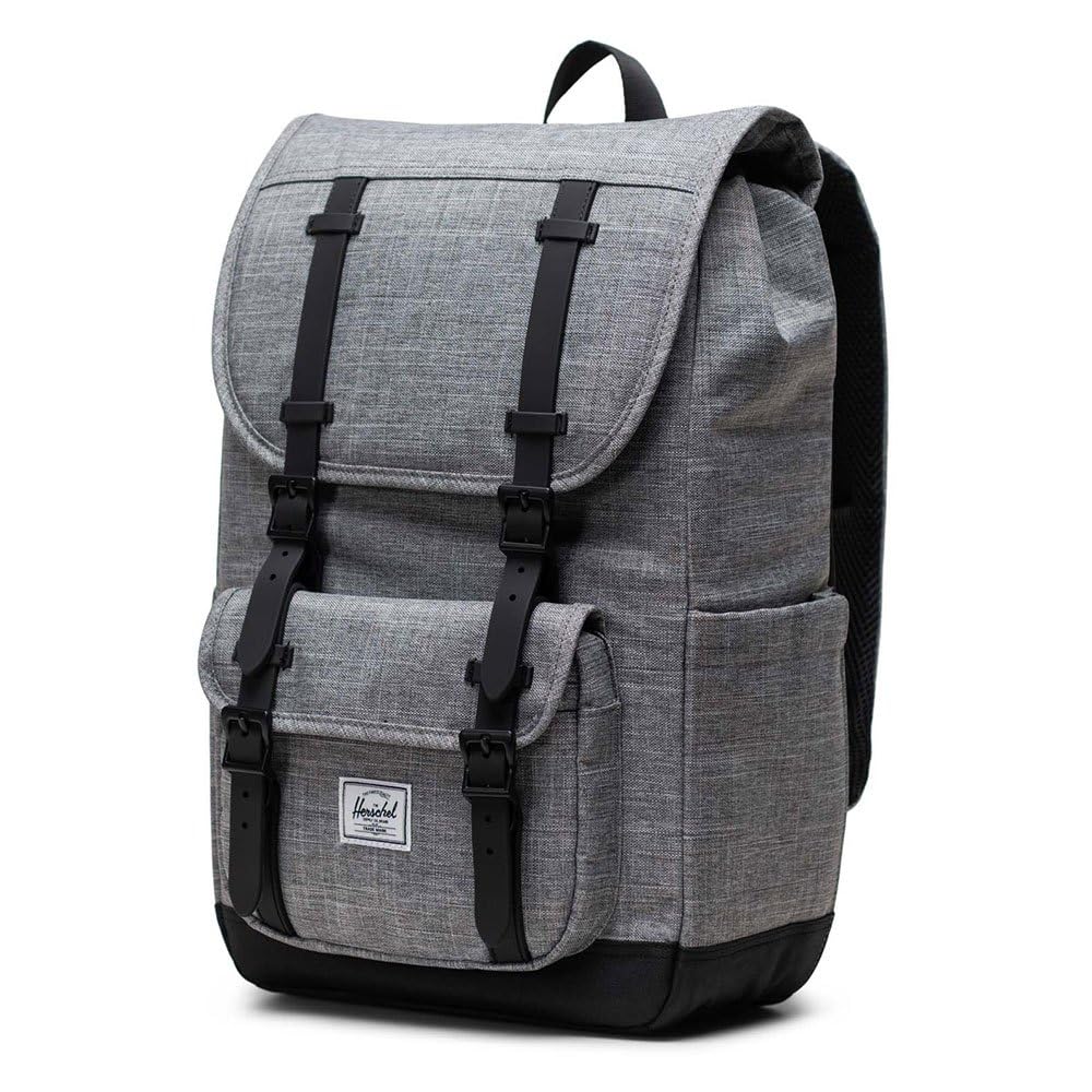 Herschel Supply Co. Little America Mid, Raven Crosshatch, One Size