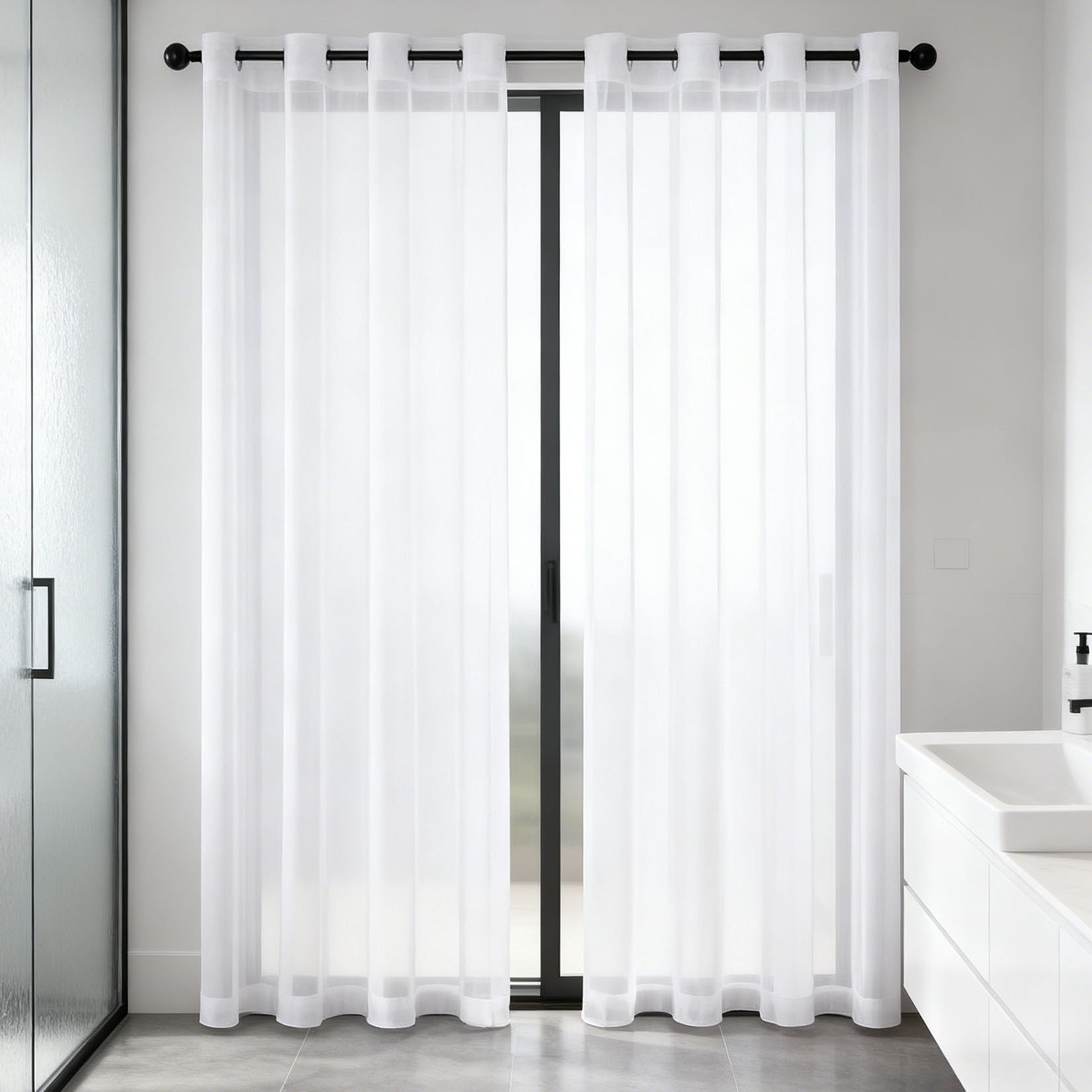 Rideau voilages pour salon blanc créateur d'ambiance chaleureuse et lumineuse