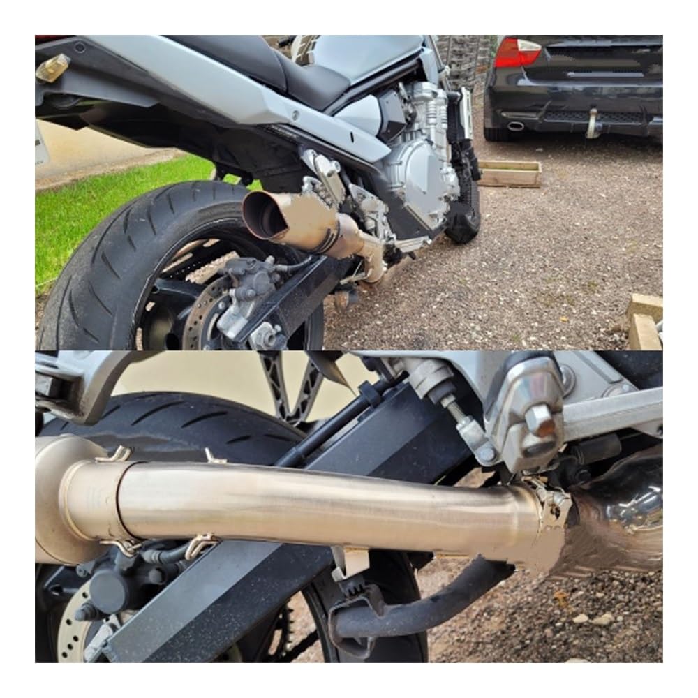 Tubo Escape Motocicleta Slip On Moto Sistema De Escape Modificar Escape Moto Tubo Silenciador Tubo De Enlace Medio Para SUZUKI GSX650F GSF650 GSF1250 2007-2018 Escape Tubo