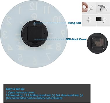 Outdoor Clock Waterproof 12 Inch Beach Coastal Decorative