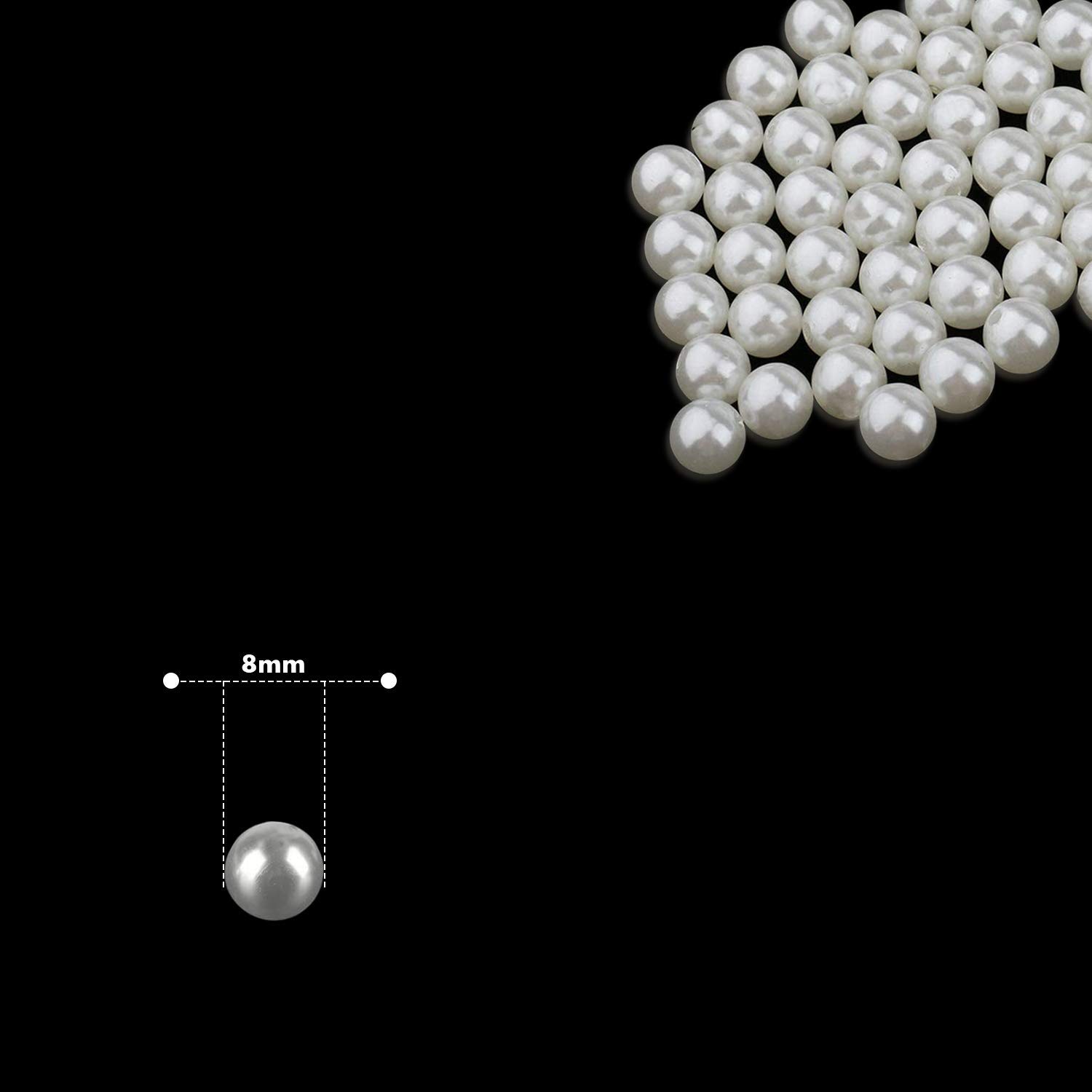 Trimming Shop Pearl Rivets Studs Round Rivets with Four Claw Nail Studs for Embellishment Clothing, Bags, Leathercrafts, Shoes Decoration, Jewelry Making, 8mm, 100 Sets - 3