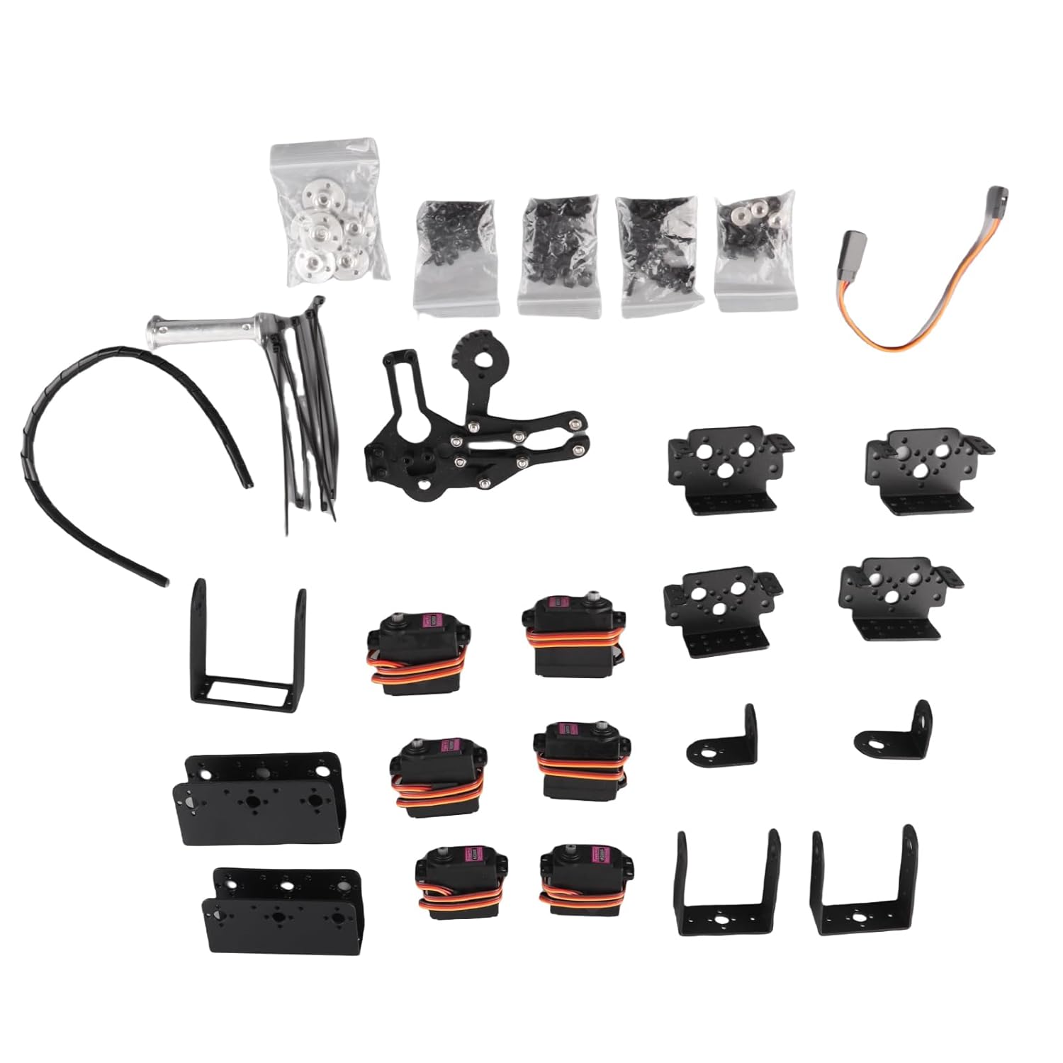 Dioche 6 Dof Robotic 6DOF Robot Mechanical Arm Clamp Claw Kit - Advanced Industrial Manipulator for Education and DIY Projects - Complete Assembly with Metal Gears and Servo Motors