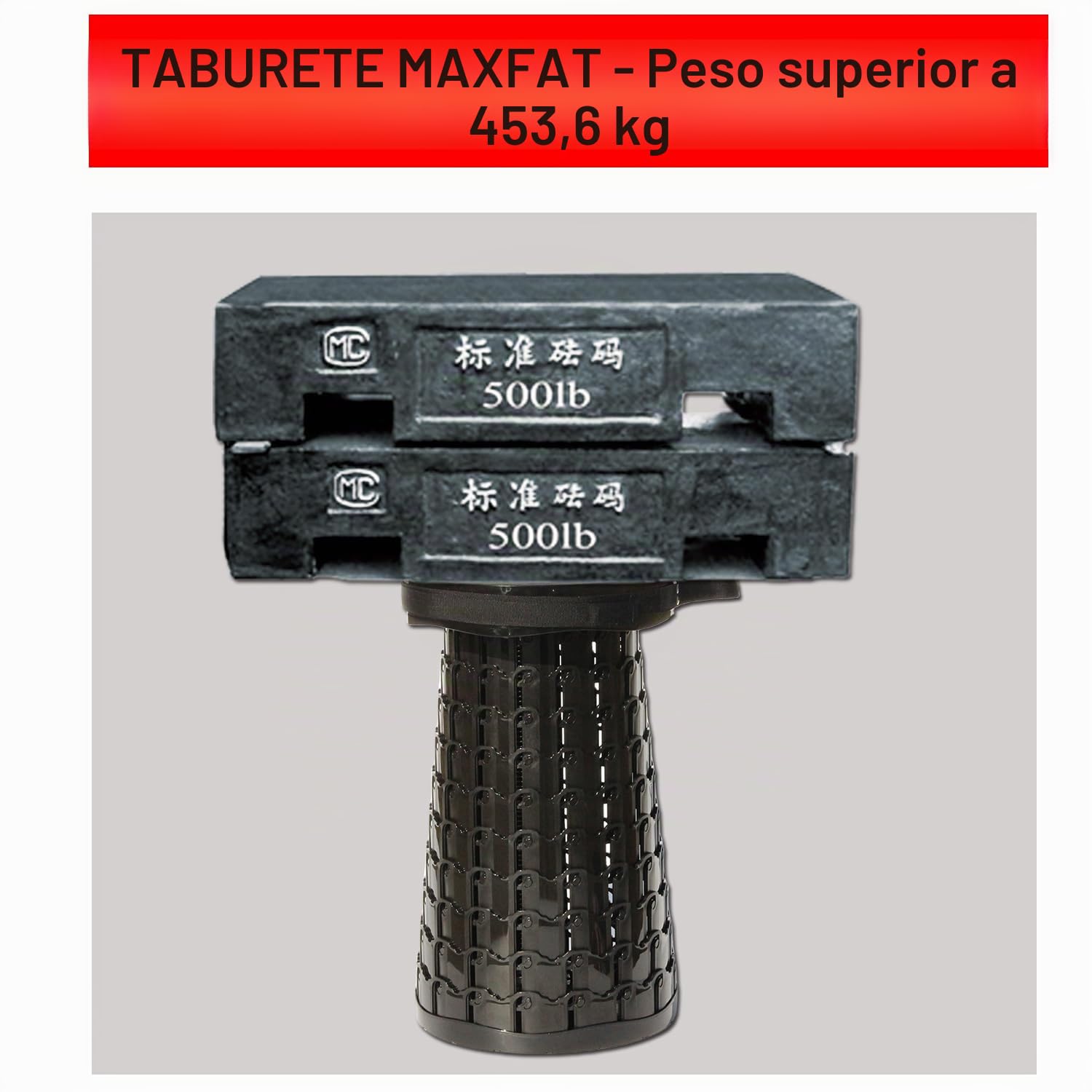 Taburete telescópico portátil mejorado de 19.7 pulgadas con asiento más grande y carga más fuerte, taburete plegable plegable con cojín retráctil, silla plegable telescópica resistente para adultos