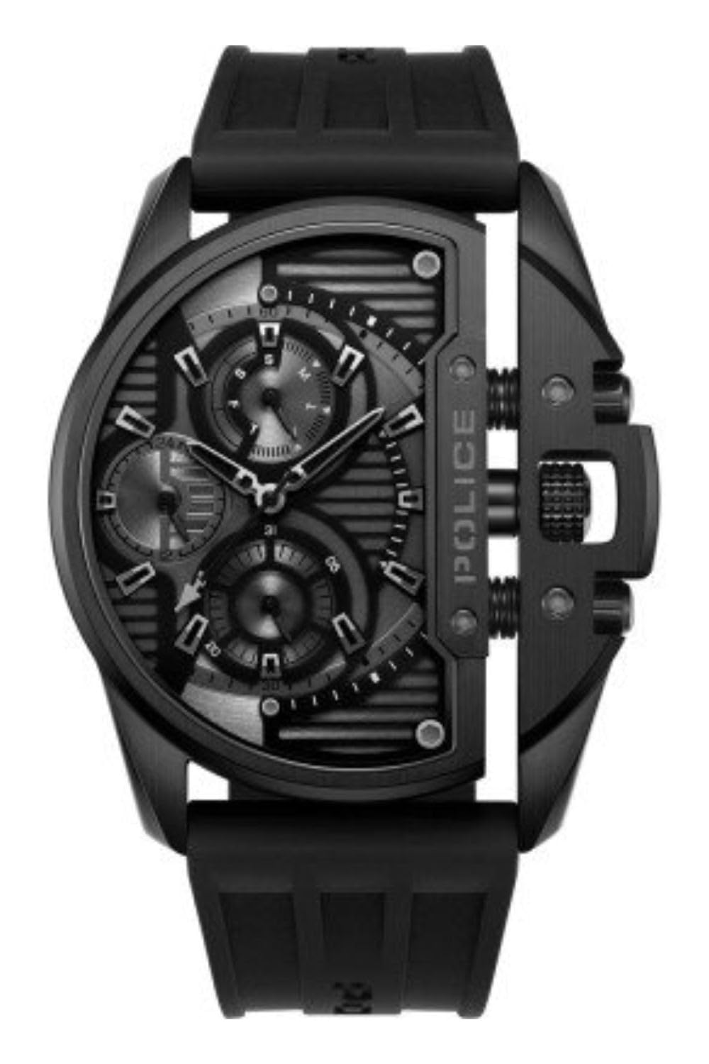 Police Watches daintree Reloj para Hombre Analógico de Cuarzo con Brazalete de Silicona PEWGQ2203605