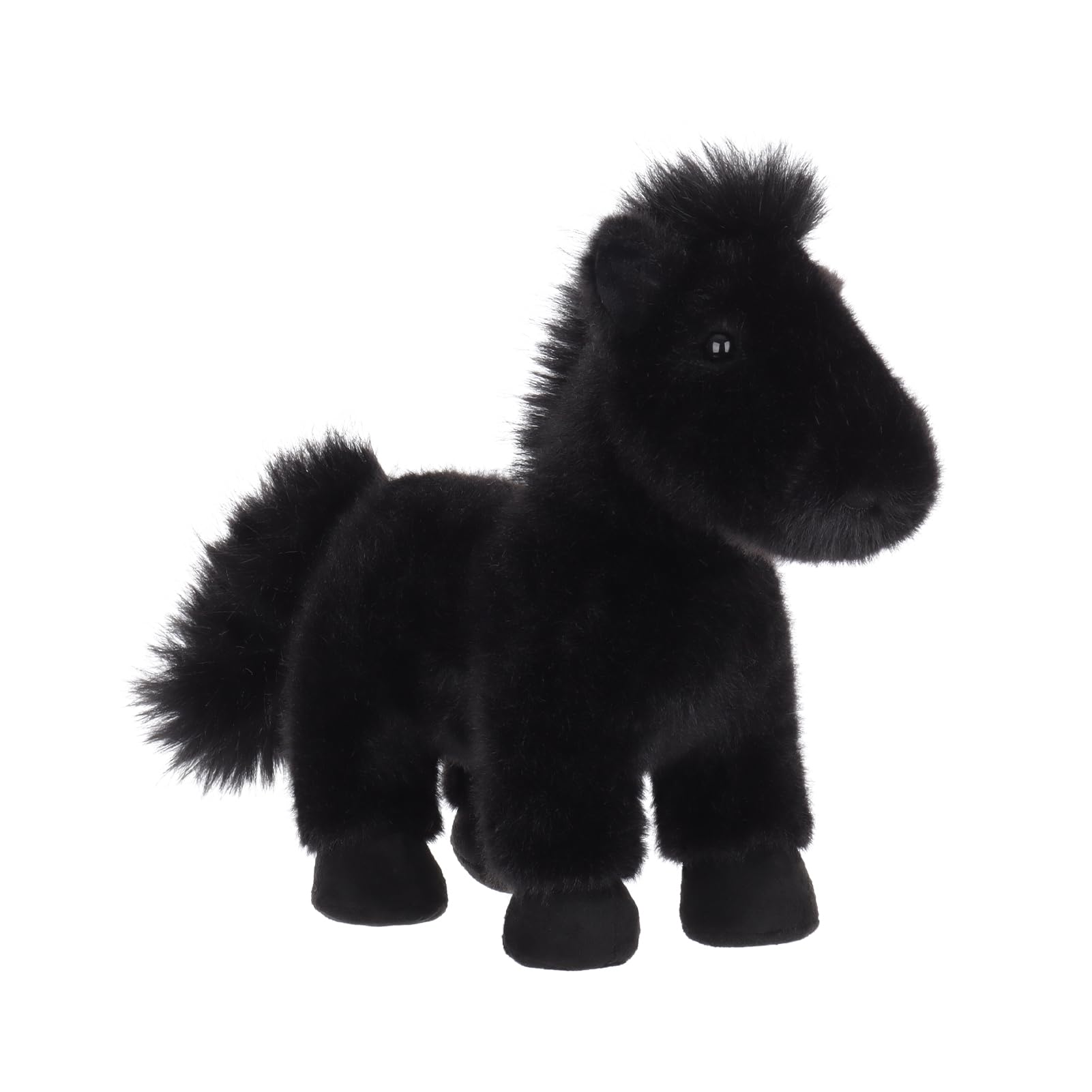Apricot Lamb Stuffed Animal Horse Wild Pony Black, Soft Toys Plush Cuddly Perfect for Child 9.4 Inches
