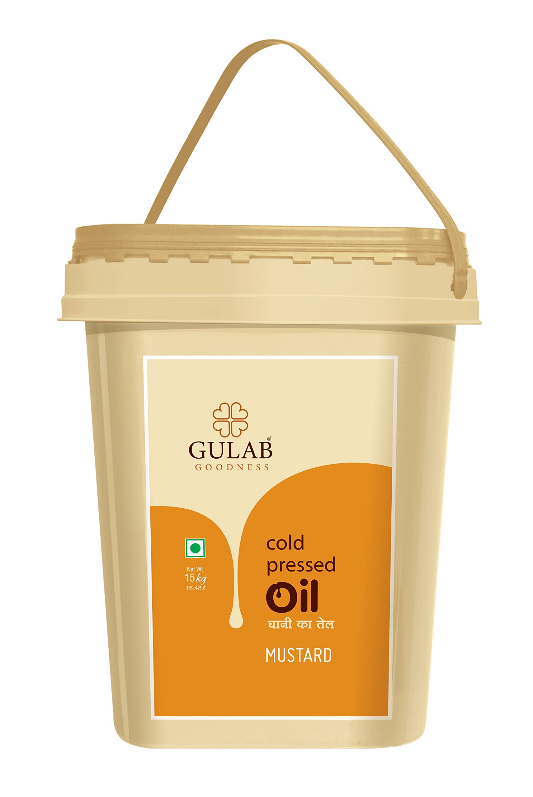 Gulab Cold Pressed Black Mustard Oil - 15 Kg (16.48 Litres) | Pure Kachi Ghani/Wood Pressed/Kolhu/Chekku | Natural | Cold Pressed Oil for Cooking (B0B6FTTPK4) Amazon Price History, Amazon Price Tracker