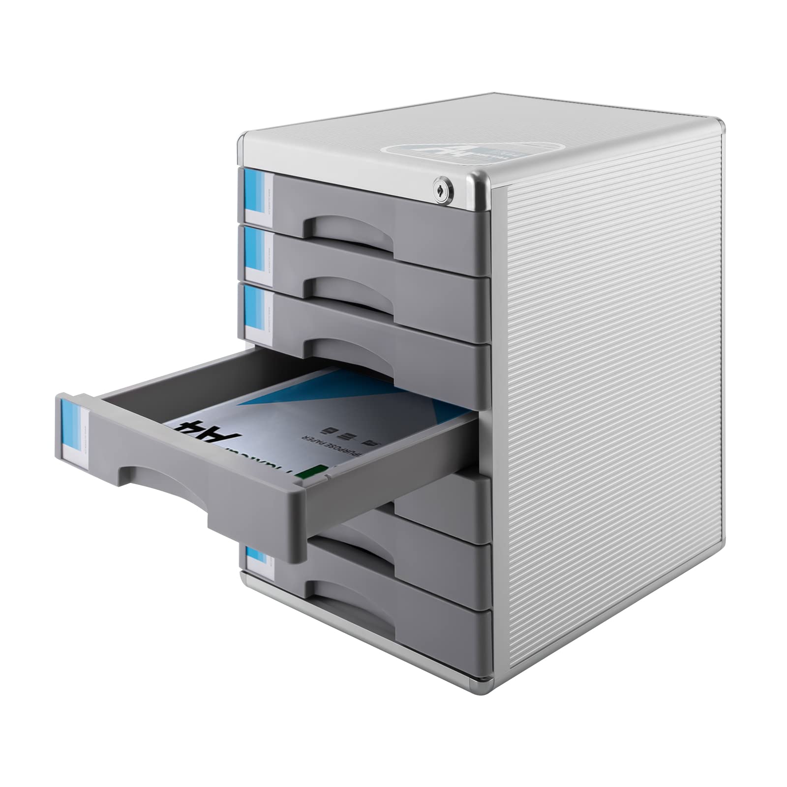 7 cassetti Desktop File Cabinet Filing Cabinet con Label Lock Office per case, uffici, ospedali, alberghi, scuole, centri commerciali