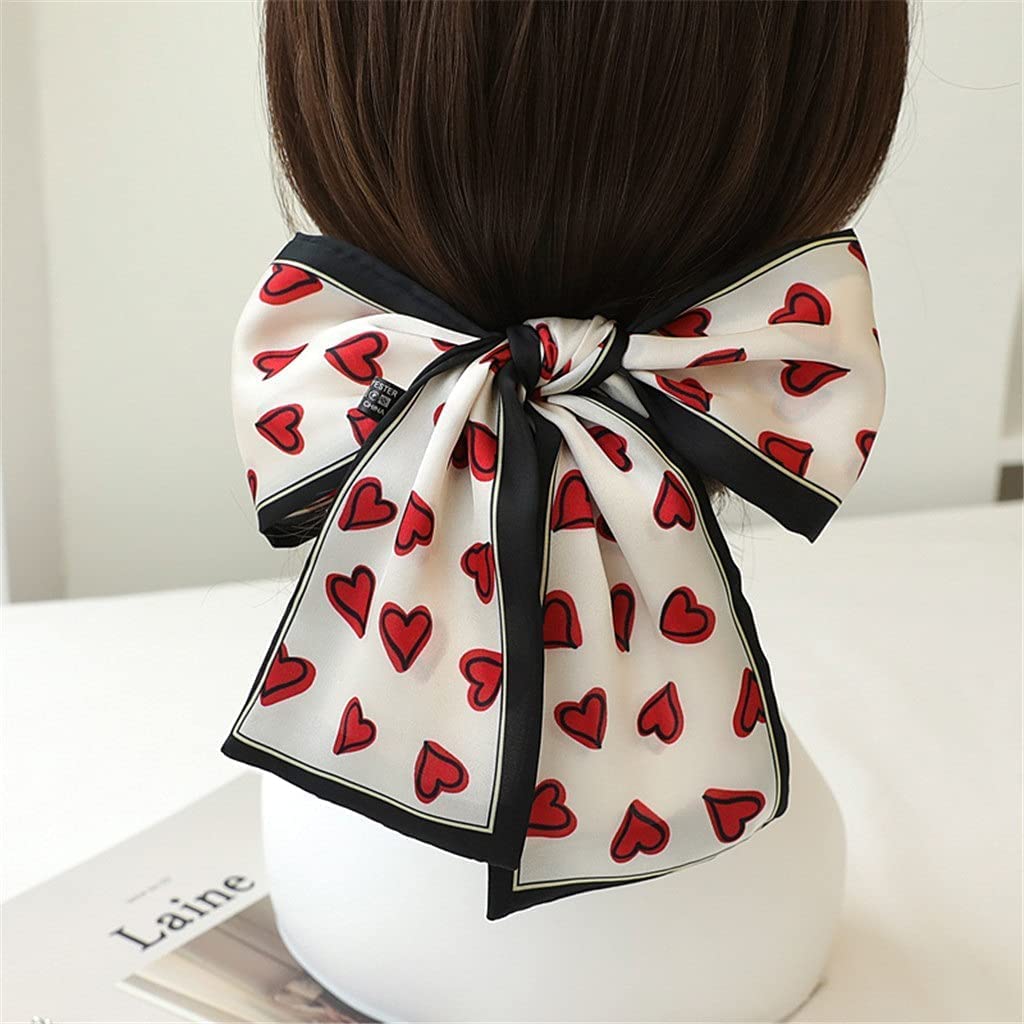 Bufanda de Mujer Bufanda Cuadrada Estampado de Corbata de Pelo Pañuelo de Seda Satinada Pañuelo de Cabeza para Mujer Bufanda de Seda de Tira Larga pequeña (B 9 * 100CM)