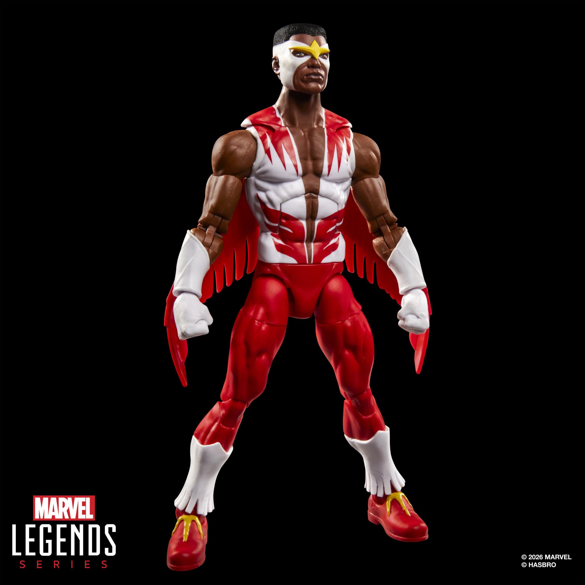 Marvel Legends Series, Secret Wars, Marvel’s Falcon, Figura Retro Coleccionable de 15 cm con Escudo lenticular, Inspirada en los cómics del Capitán América