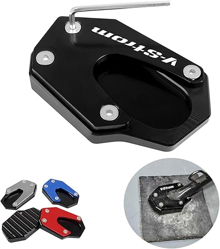 Miniatura 2 de WilsEm Para Suzuki Kickstand para DL1050 para V-Strom 1050 para Vstrom DL 1050 XT DL1050XT 2020-2023 Soporte lateral de pie CNC placa de extensión