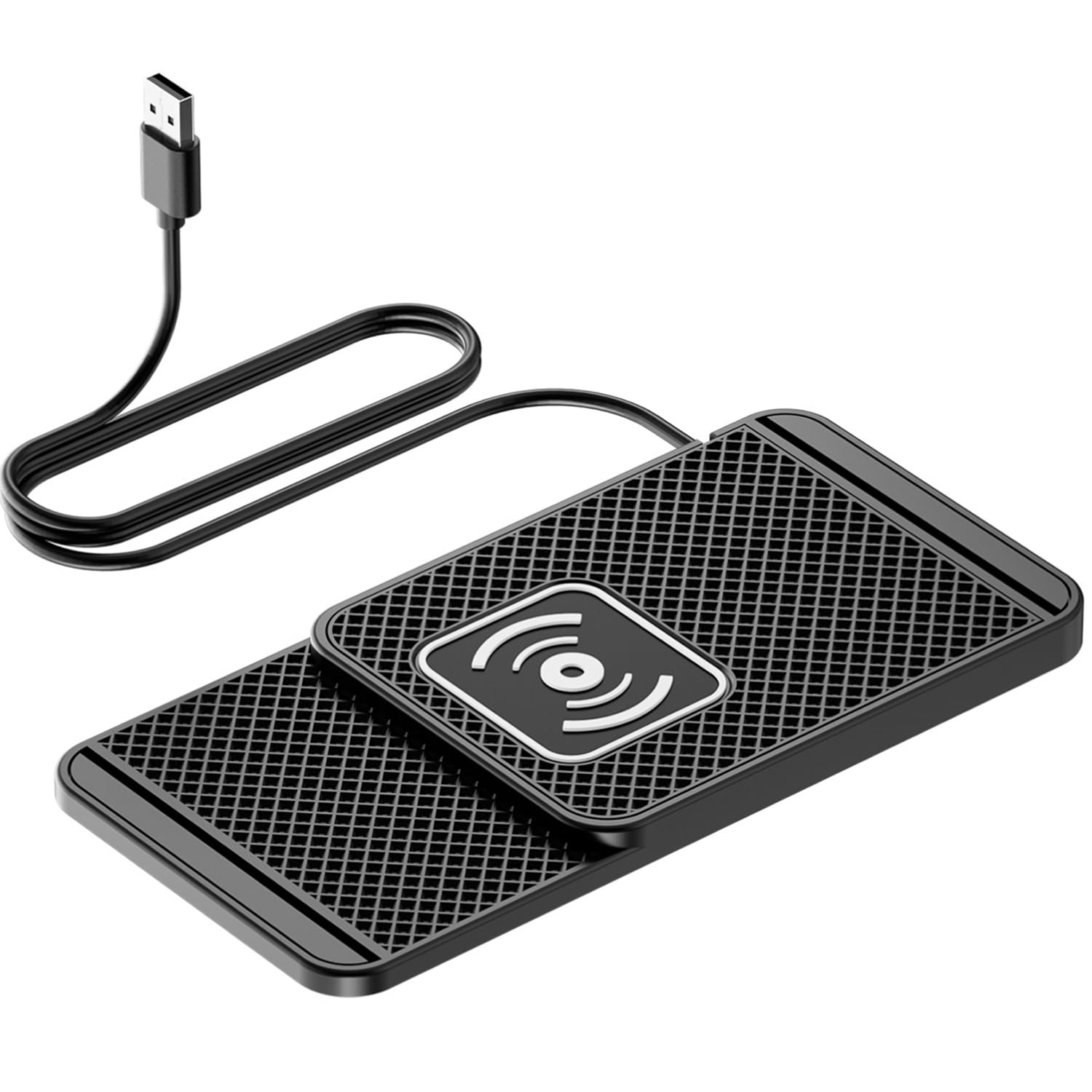 YJXHDX Wireless Charging Pad for Car for BMW 5er 520i 520d 520e 530i 530d 530e, 20W Fast Car Ultra-Slim Wireless Charger Mat Non-Slip Silicone Dashboard Charging Pad,1m usb
