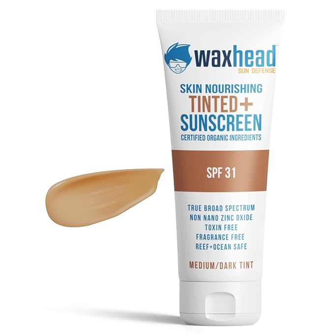 Waxhead Tinted Facial Sunscreen Mineral Sunscreen Tinted, Tinted Zinc