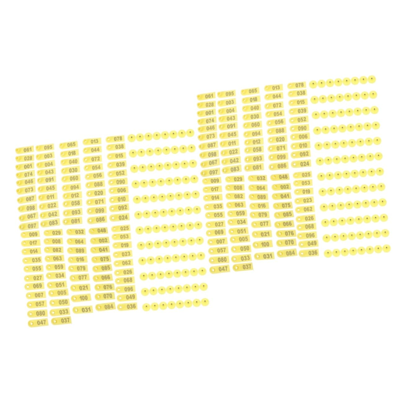 Toyvian 2 set Con La &Quot;Tag Auricolare&Quot; Orecchie Marcatura Per Animali Delle Orecchie Animali 100 pezzi*2