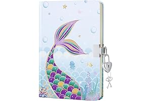 WERNNSAI Mermaid Journal for Girls - Glitter Notebook Gift for Kids Blue...