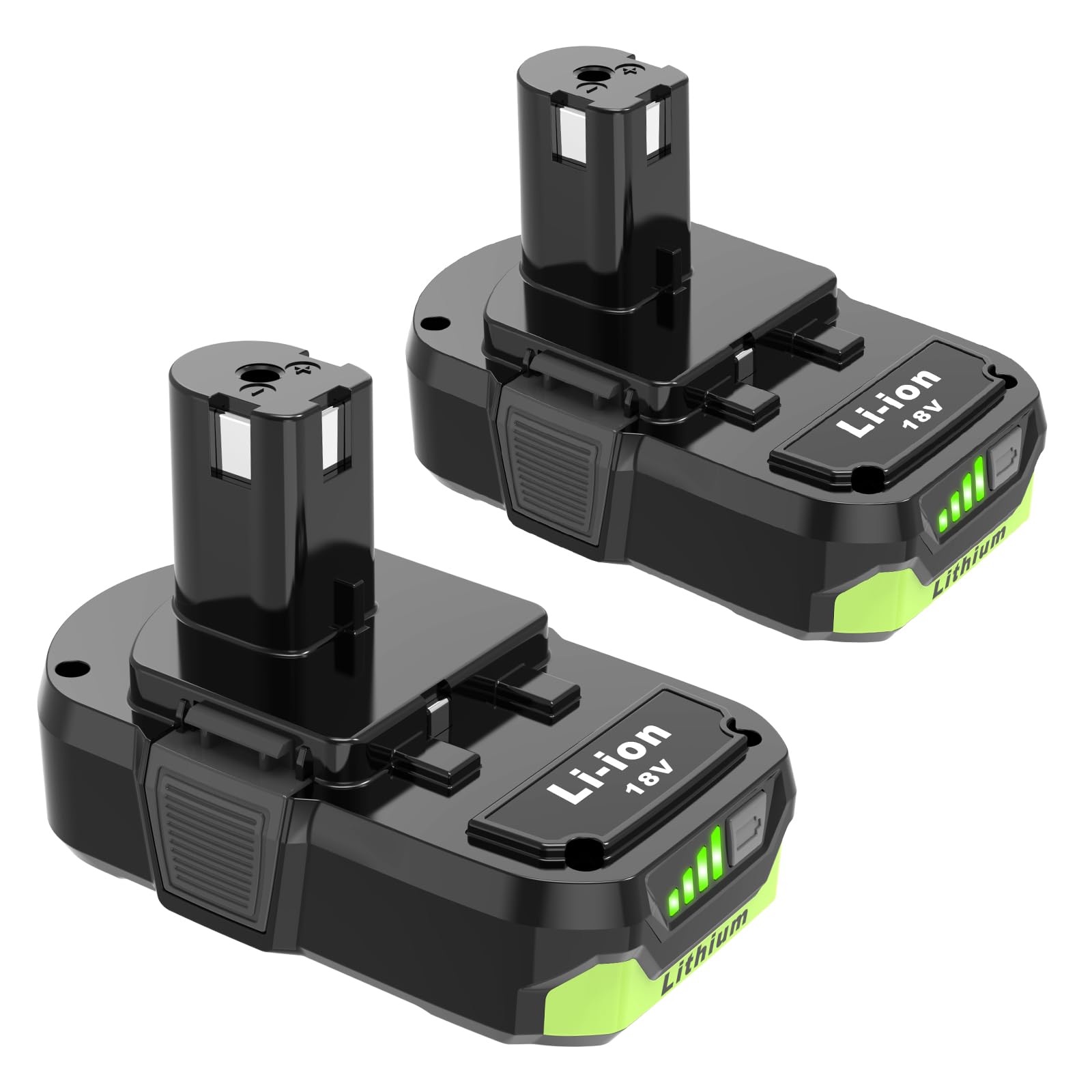 2 Packs 3.0 18V Replacement Battery for Ryobi 18V Lithium Ion Battery, Compatible with 18 Volt ONE+ Battery P103 P104 P105 P107 P108 and Power Tools
