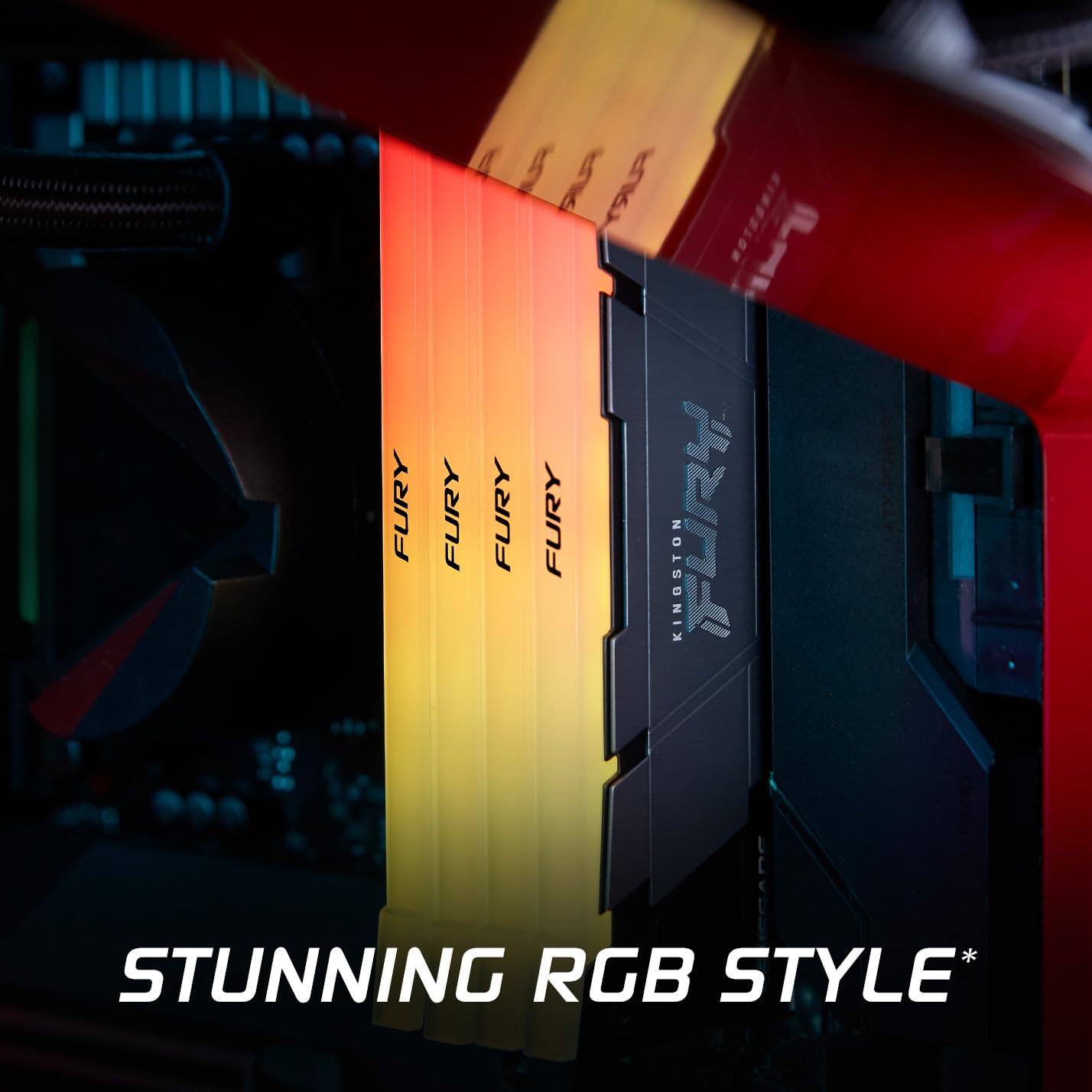 Kingston FURY Renegade RGB 32Go 3200MT/s DDR4 CL16 DIMM Mémoire pour PC de Game - KF432C16RB2A/32